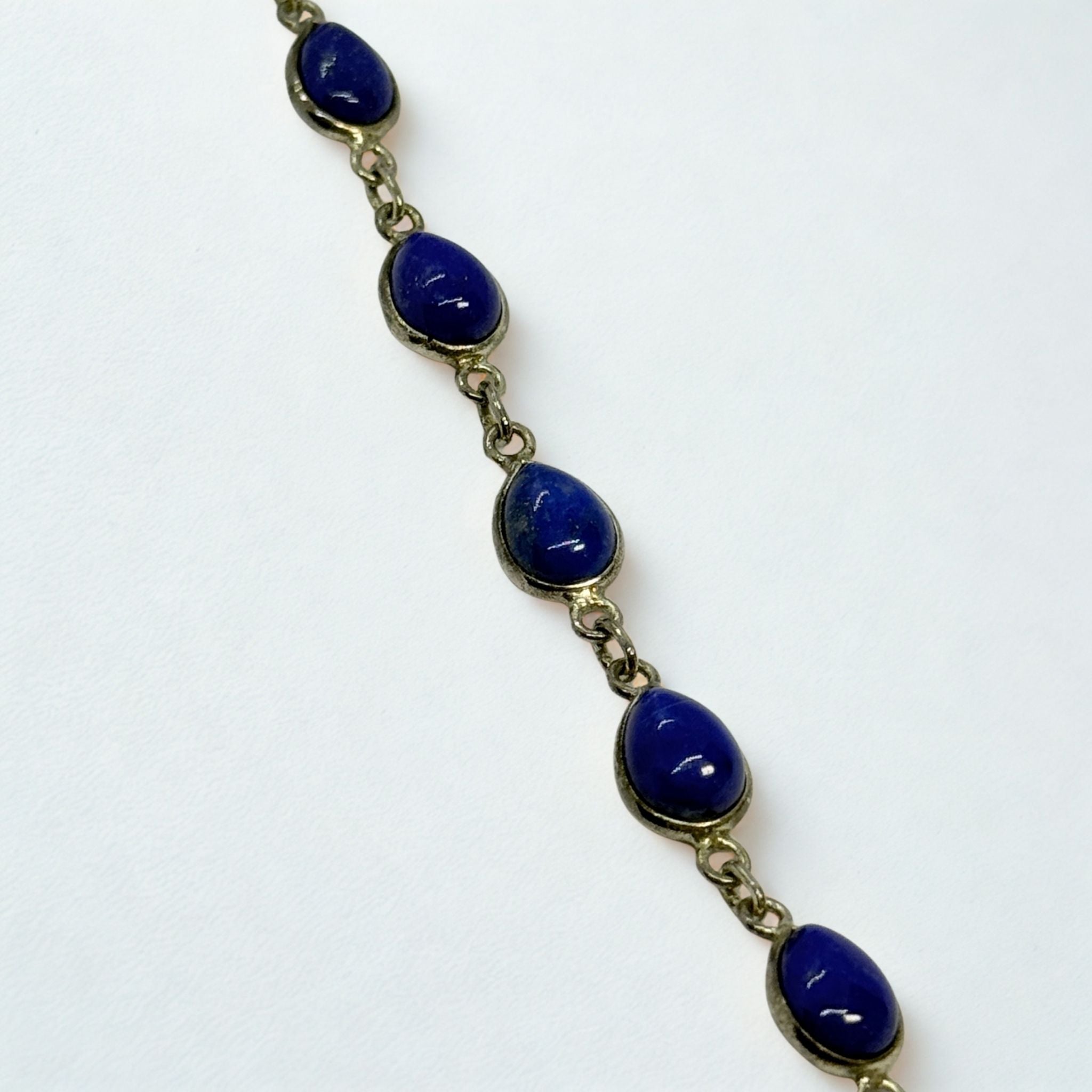 Bracelet Assemblé - Lapis Lazuli AA+ Argent 924 - Goutte 9 mm Précieuse Lucie