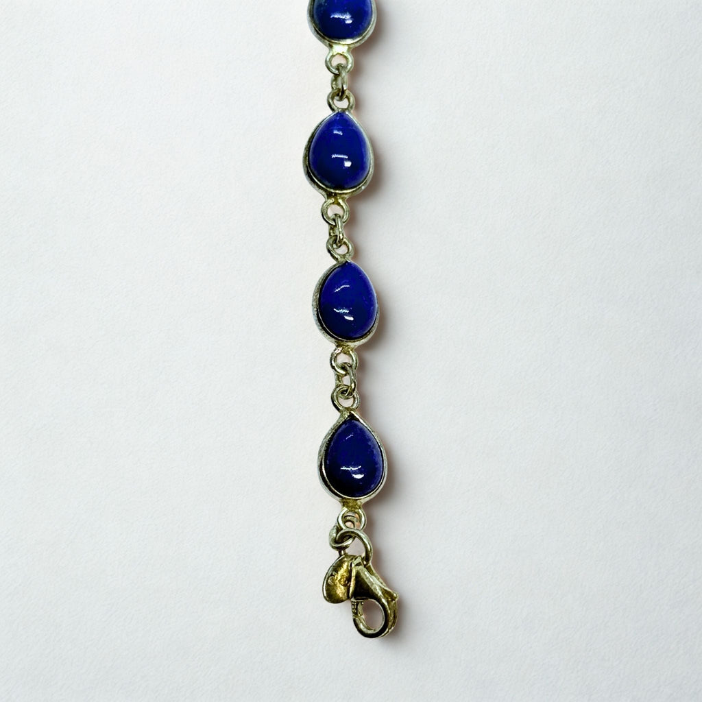 Bracelet Assemblé - Lapis Lazuli AA+ Argent 924 - Goutte 9 mm Précieuse Lucie