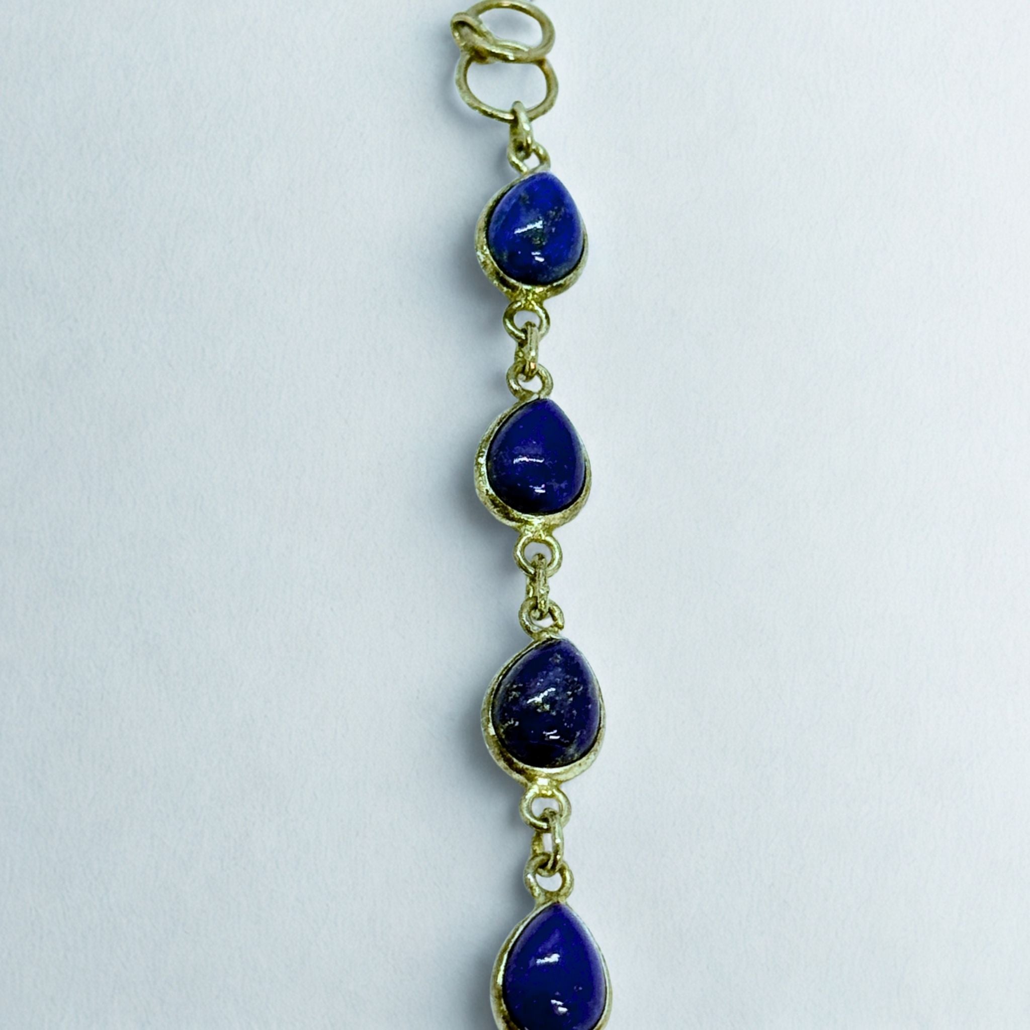 Bracelet Assemblé - Lapis Lazuli AA+ Argent 924 - Goutte 9 mm Précieuse Lucie