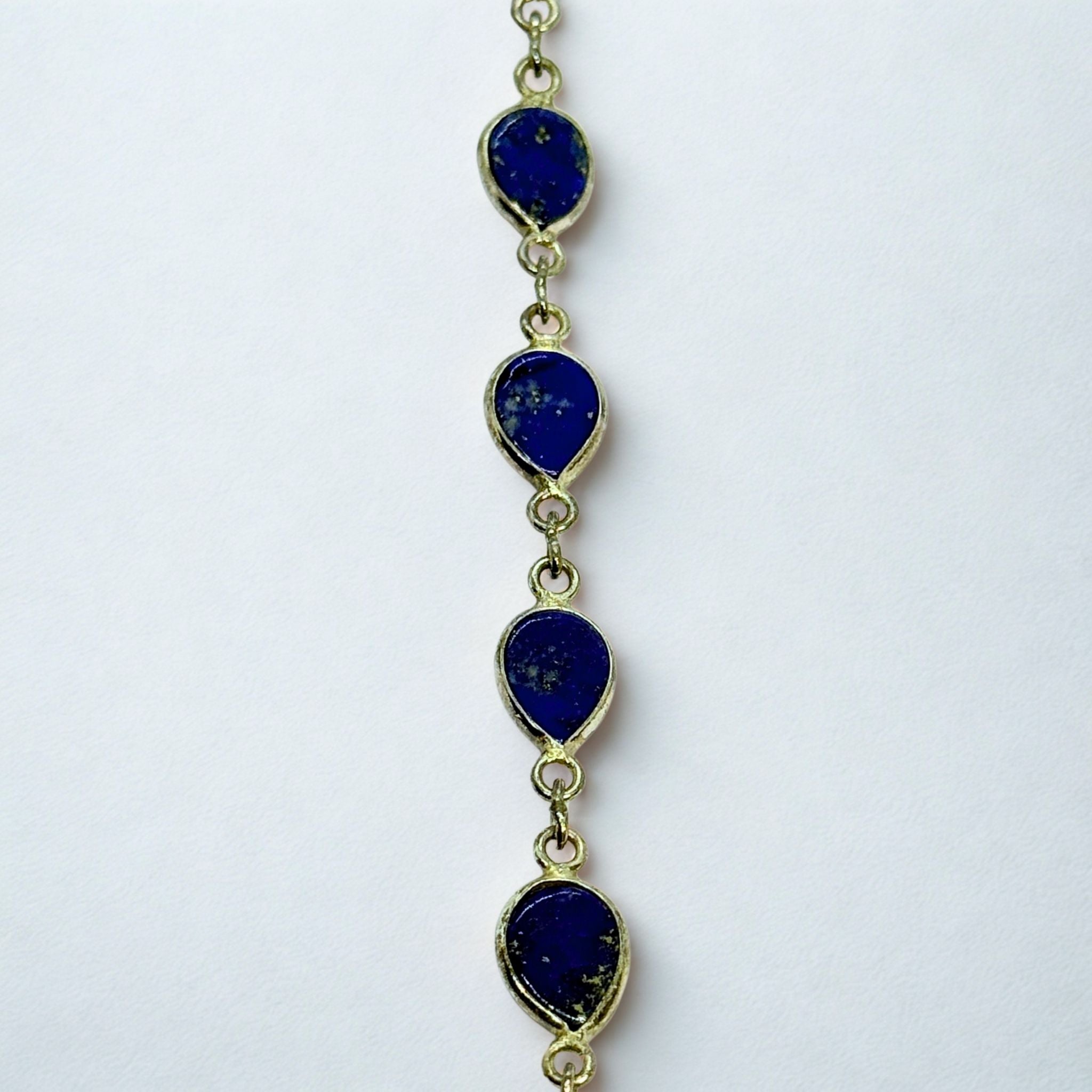Bracelet Assemblé - Lapis Lazuli AA+ Argent 924 - Goutte 9 mm Précieuse Lucie