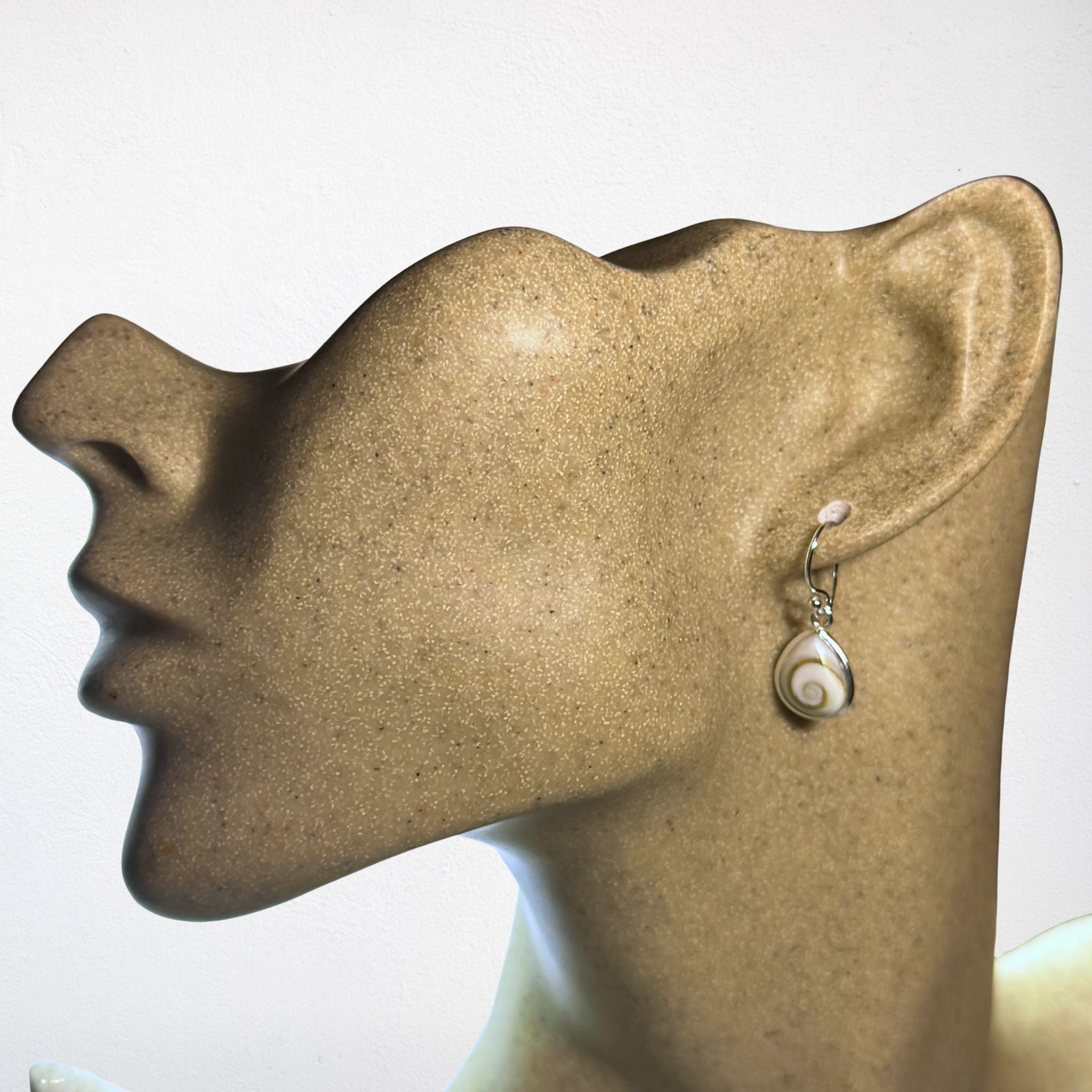 Boucles d'oreilles - Œil de Sainte Lucie Argent 925 - Goutte 15 mm