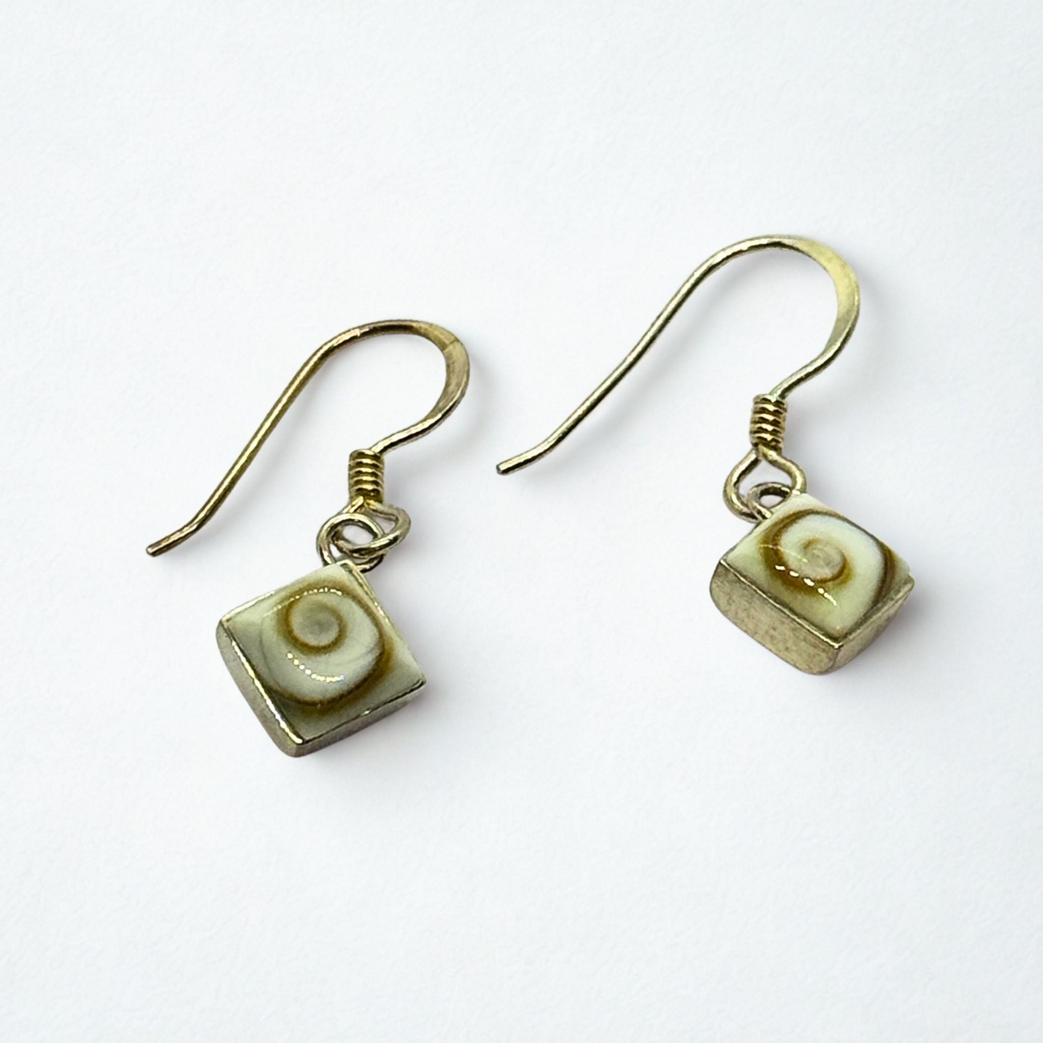 Boucles d'oreilles - Œil de Sainte Lucie Argent 925 - Losange 7 mm