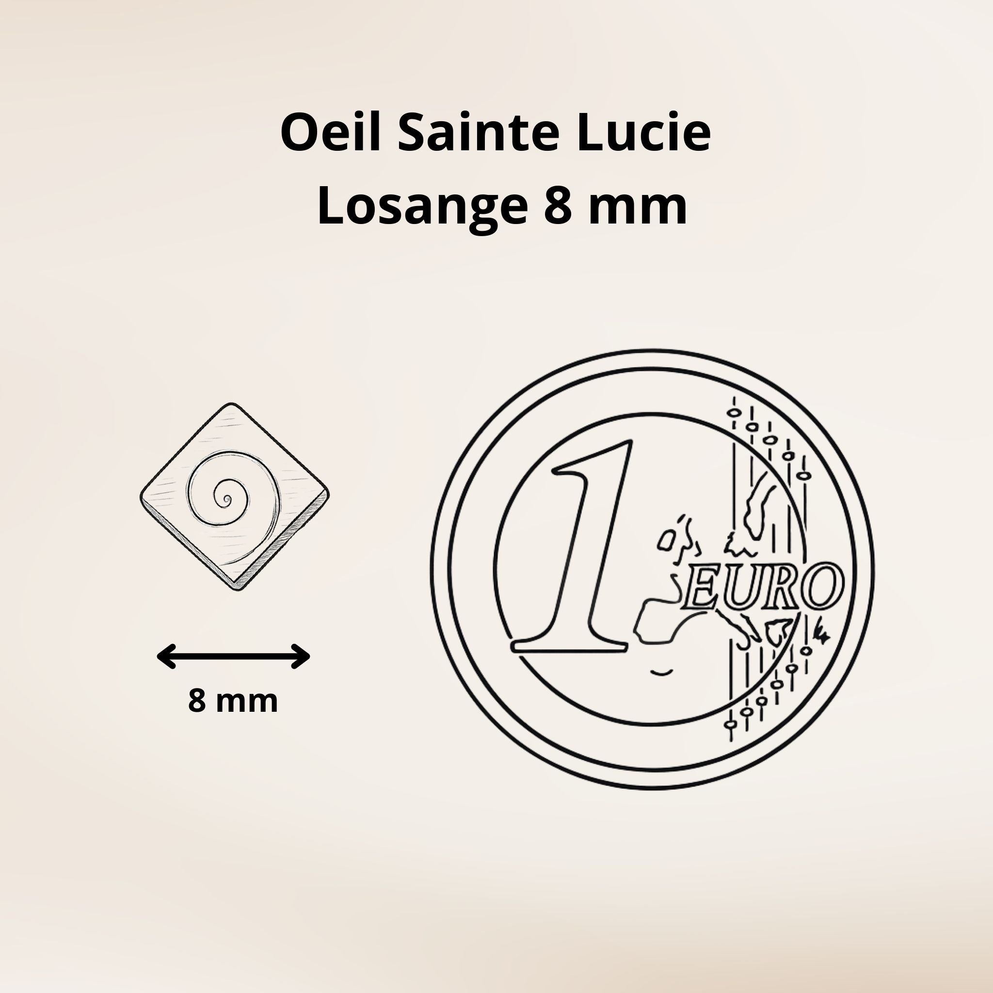 Boucles d'oreilles - Œil de Sainte Lucie Argent 925 - Losange 7 mm