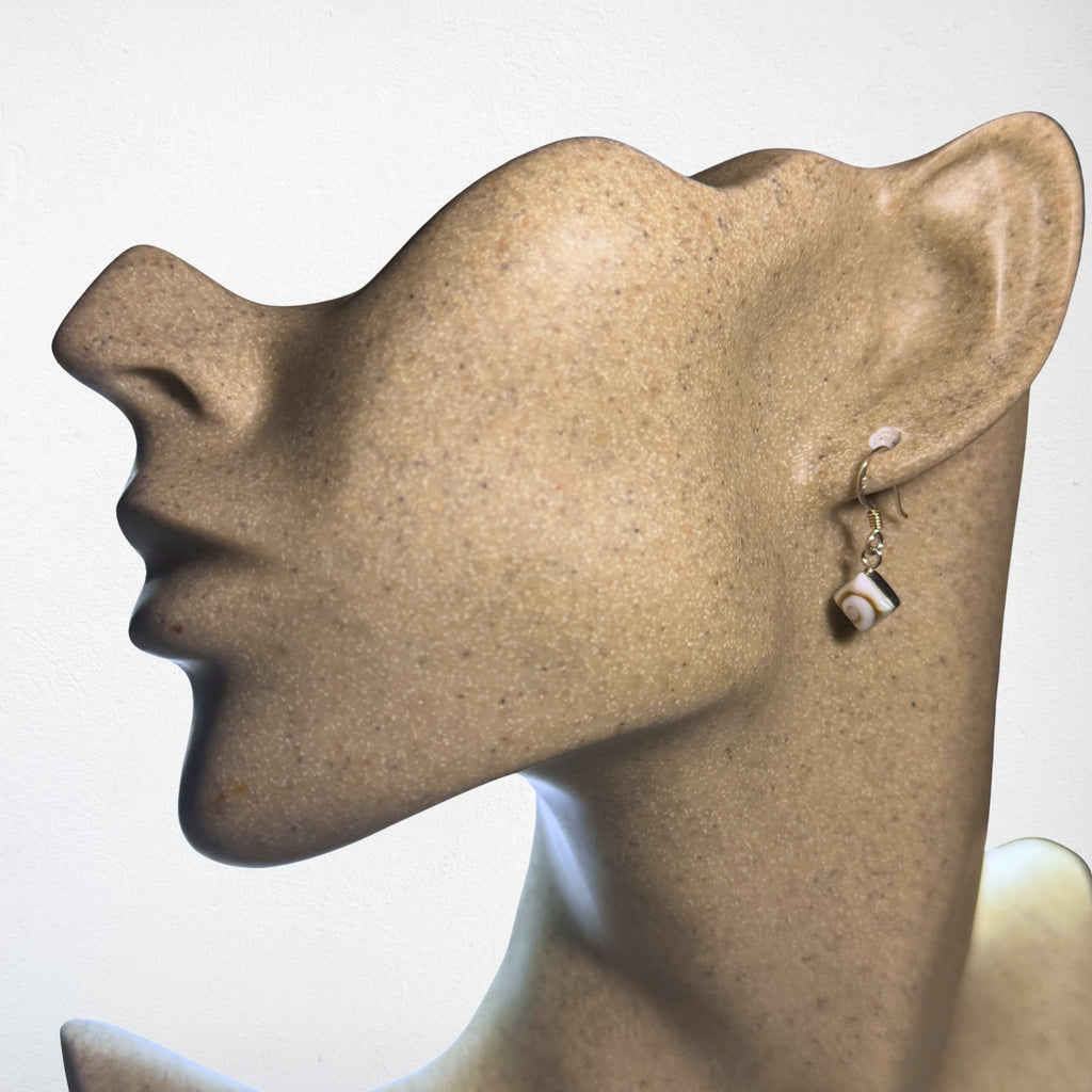 Boucles d'oreilles - Œil de Sainte Lucie Argent 925 - Losange 7 mm