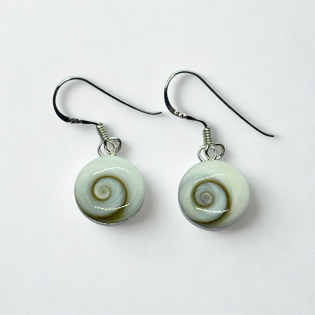 Boucles d'oreilles - Œil de Sainte Lucie Argent 925 - Rond 10 mm