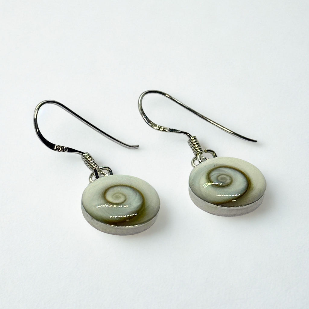 Boucles d'oreilles - Œil de Sainte Lucie Argent 925 - Rond 10 mm