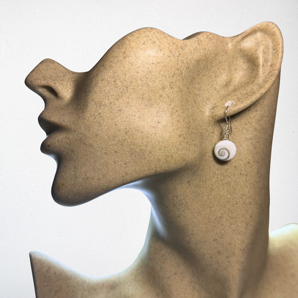 Boucles d'oreilles - Œil de Sainte Lucie Argent 925 - Rond 10 mm