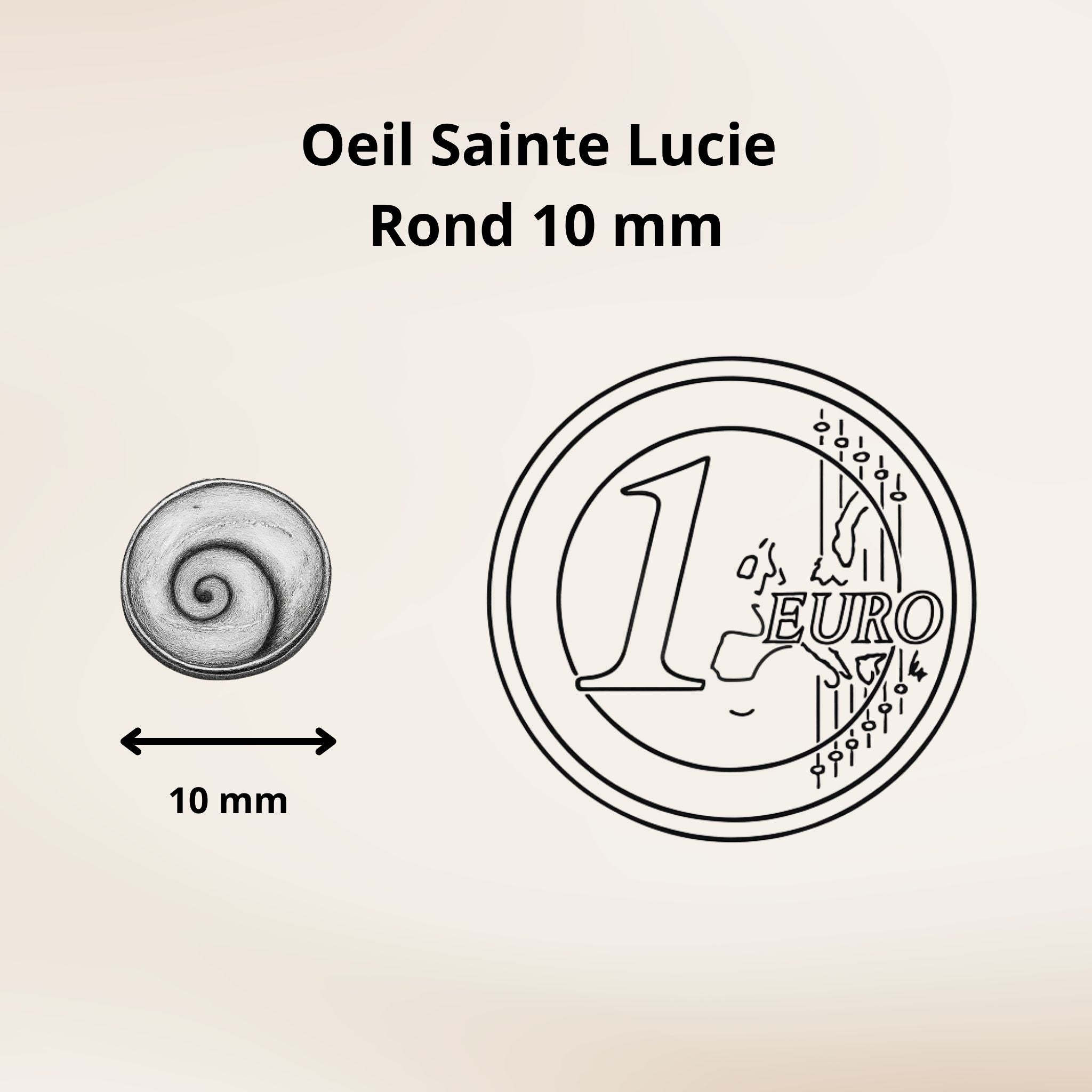 Boucles d'oreilles - Œil de Sainte Lucie Argent 925 - Rond bombé 10 mm
