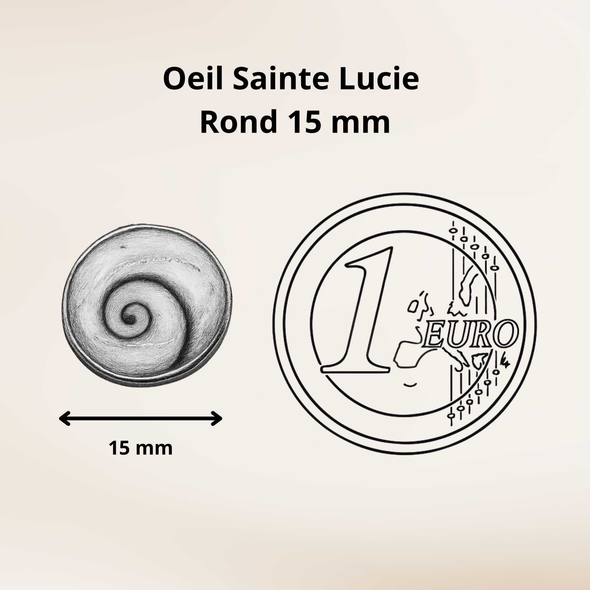 Boucles d'oreilles - Œil de Sainte Lucie Argent 925 - Rond bombé 15 mm