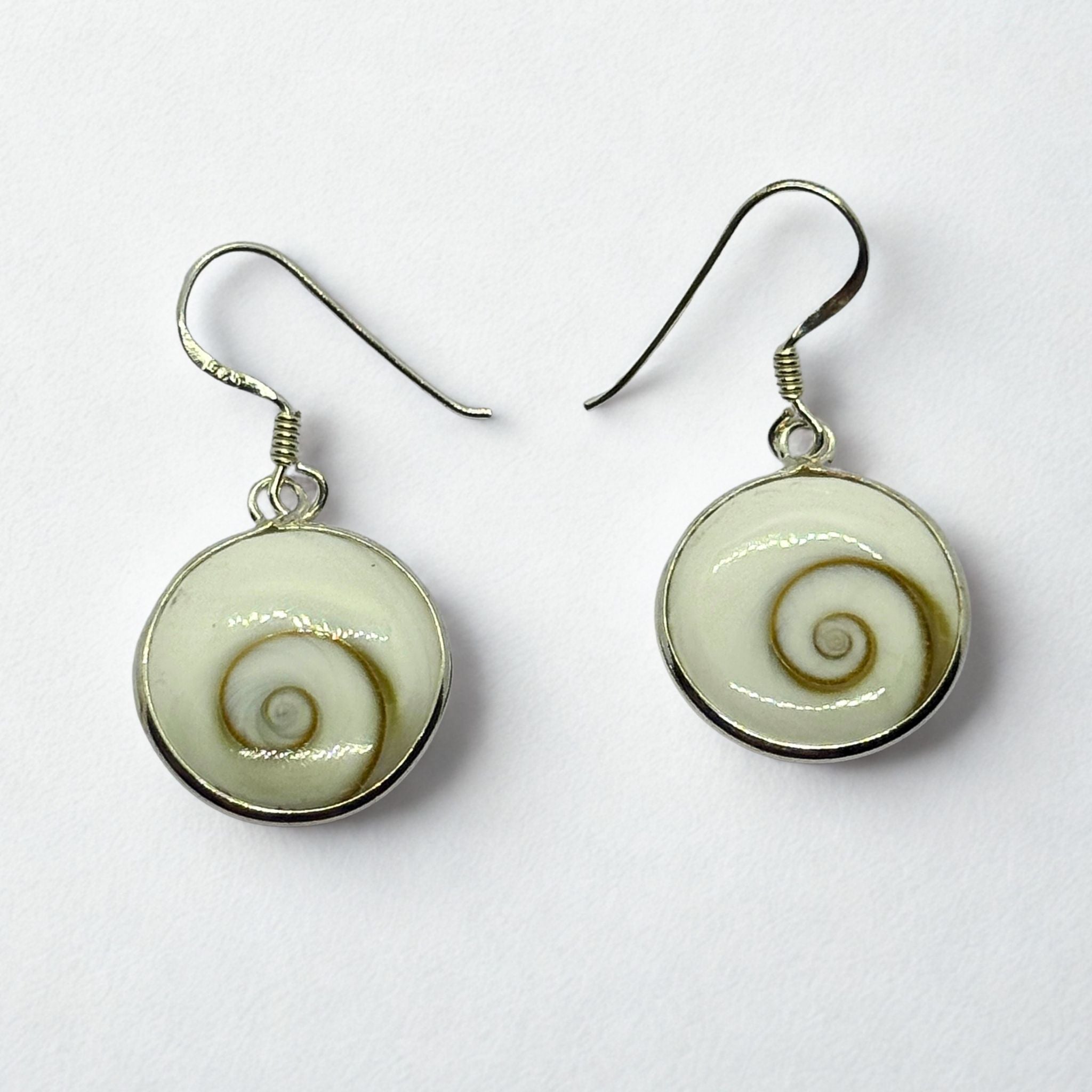 Boucles d'oreilles - Œil de Sainte Lucie Argent 925 - Rond 16 mm