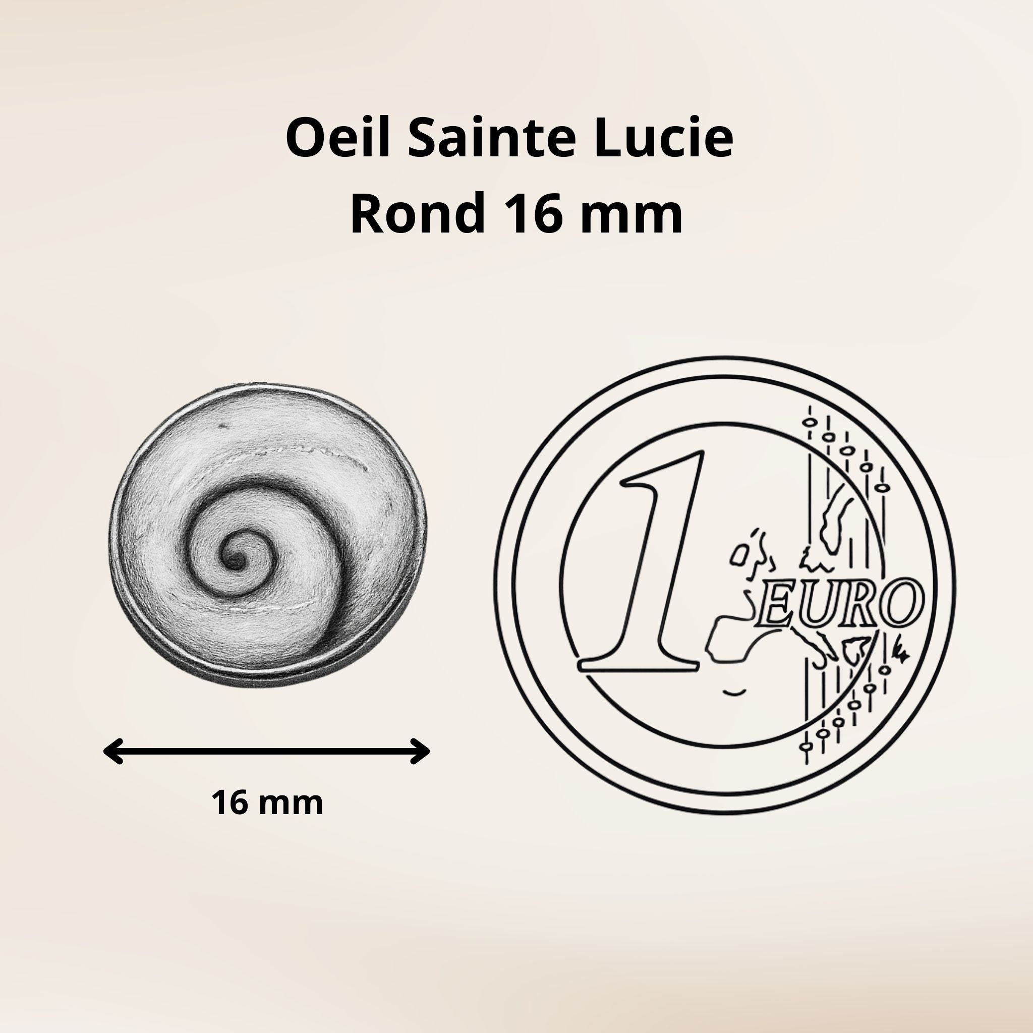 Boucles d'oreilles - Œil de Sainte Lucie Argent 925 - Rond 16 mm