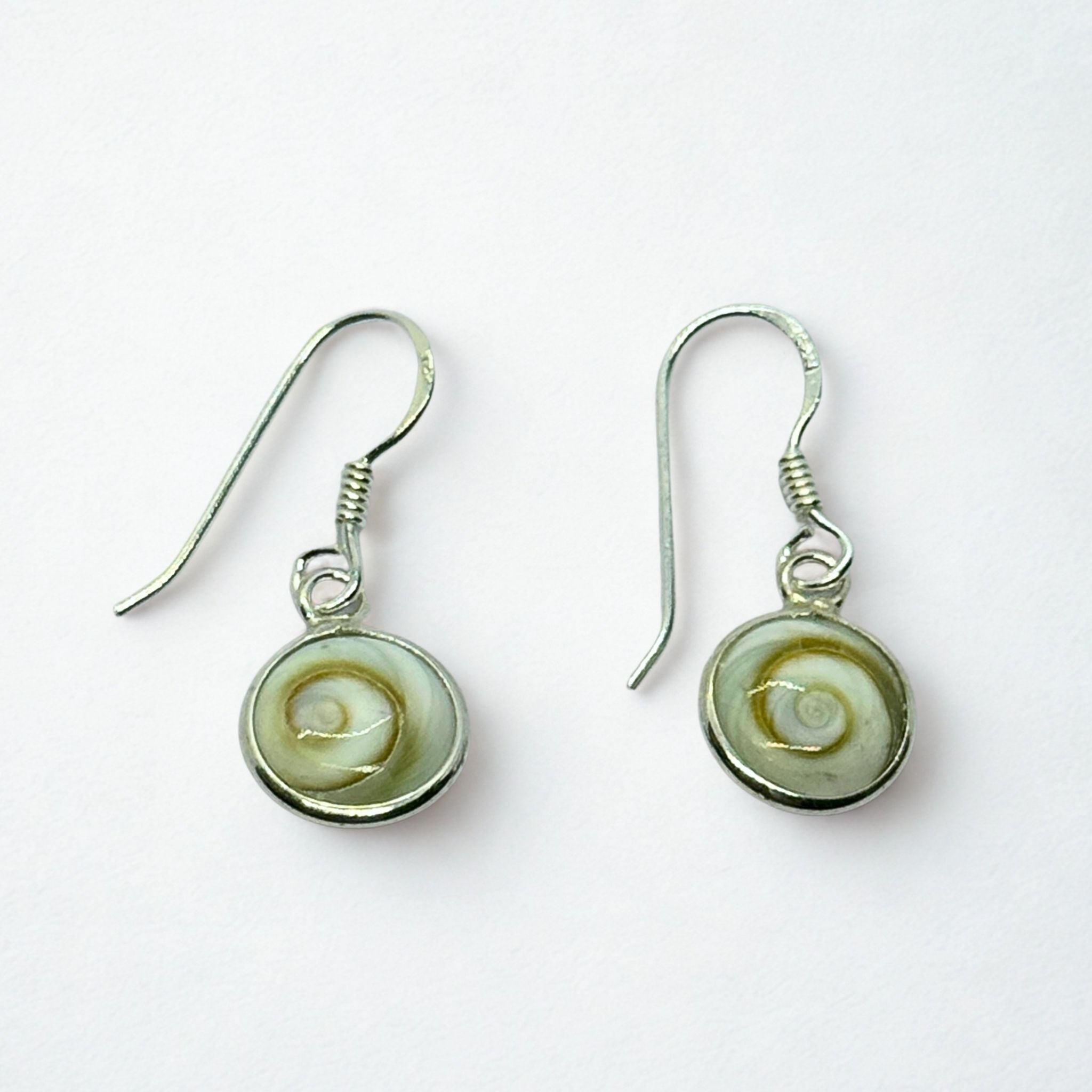 Boucles d'oreilles - Œil de Sainte Lucie Argent 925 - Rond 7 mm