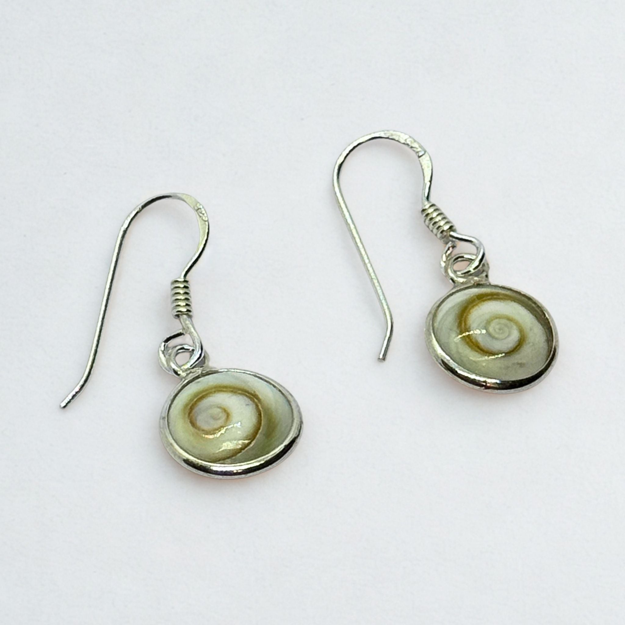 Boucles d'oreilles - Œil de Sainte Lucie Argent 925 - Rond 7 mm