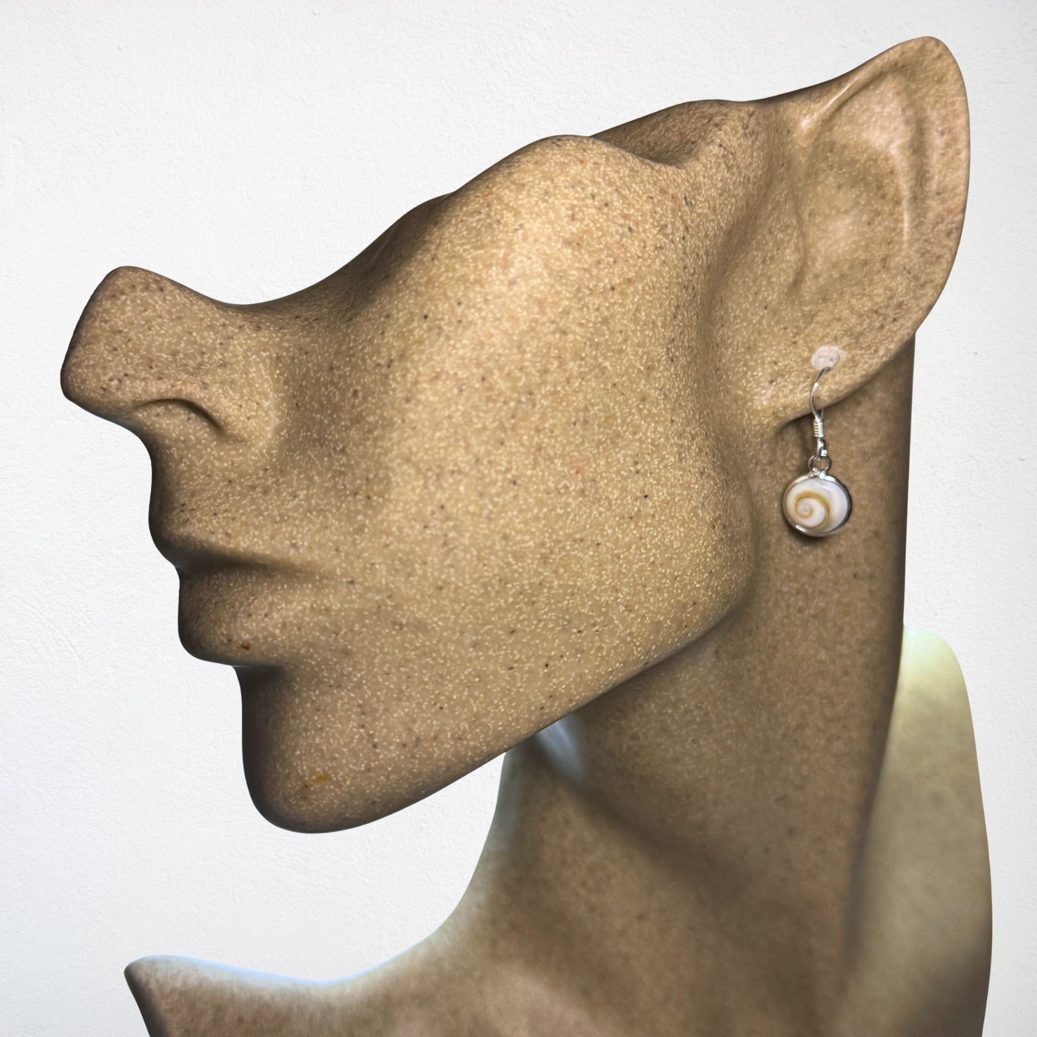 Boucles d'oreilles - Œil de Sainte Lucie Argent 925 - Rond 7 mm