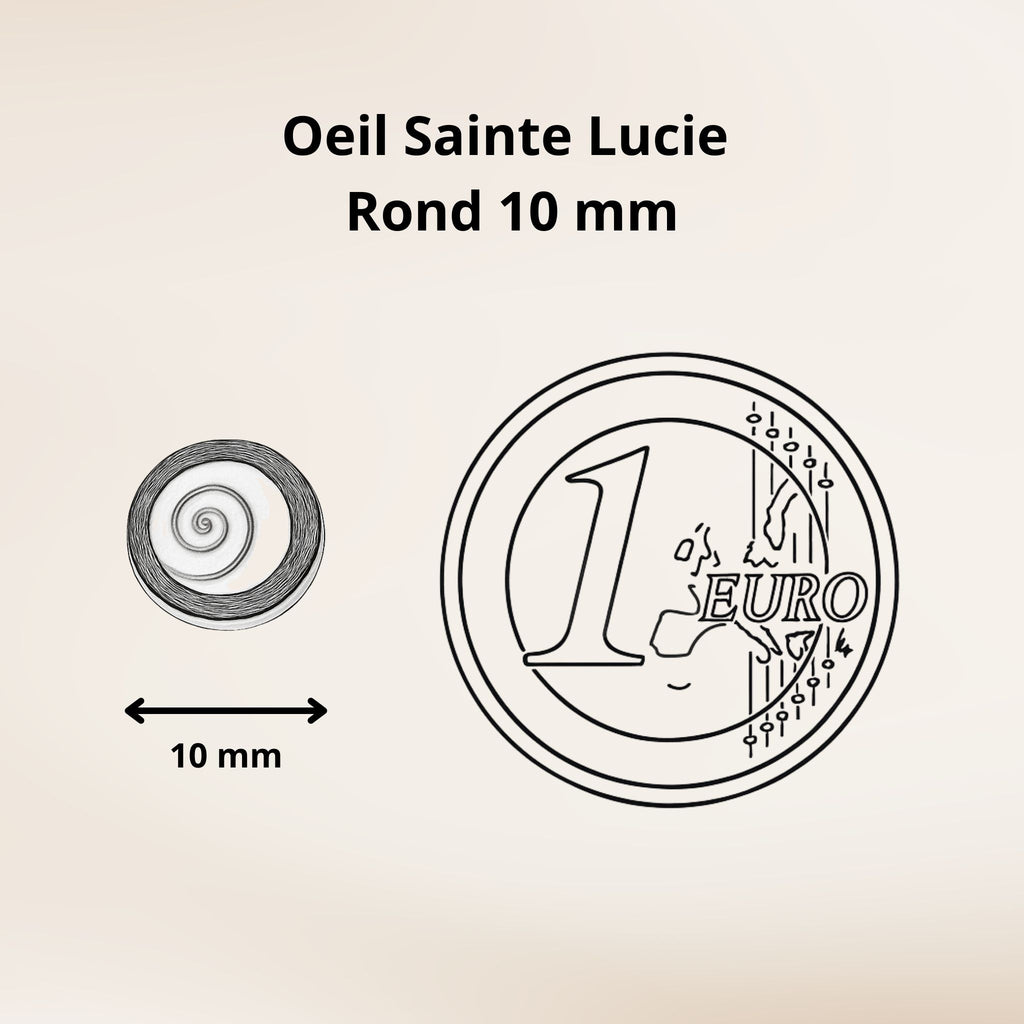 Boucles d'oreilles - Œil de Sainte Lucie Corail Argent 925 - Rond 10 mm