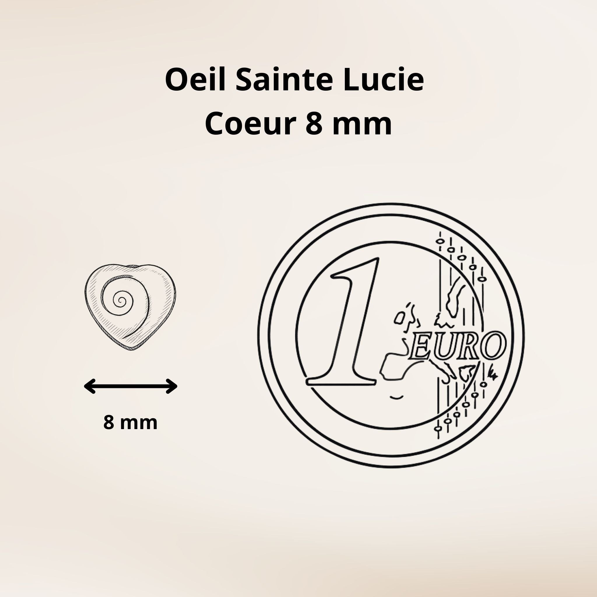 Boucles d'oreilles puces - Œil de Sainte Lucie Argent 925 - Cœurs 8 mm