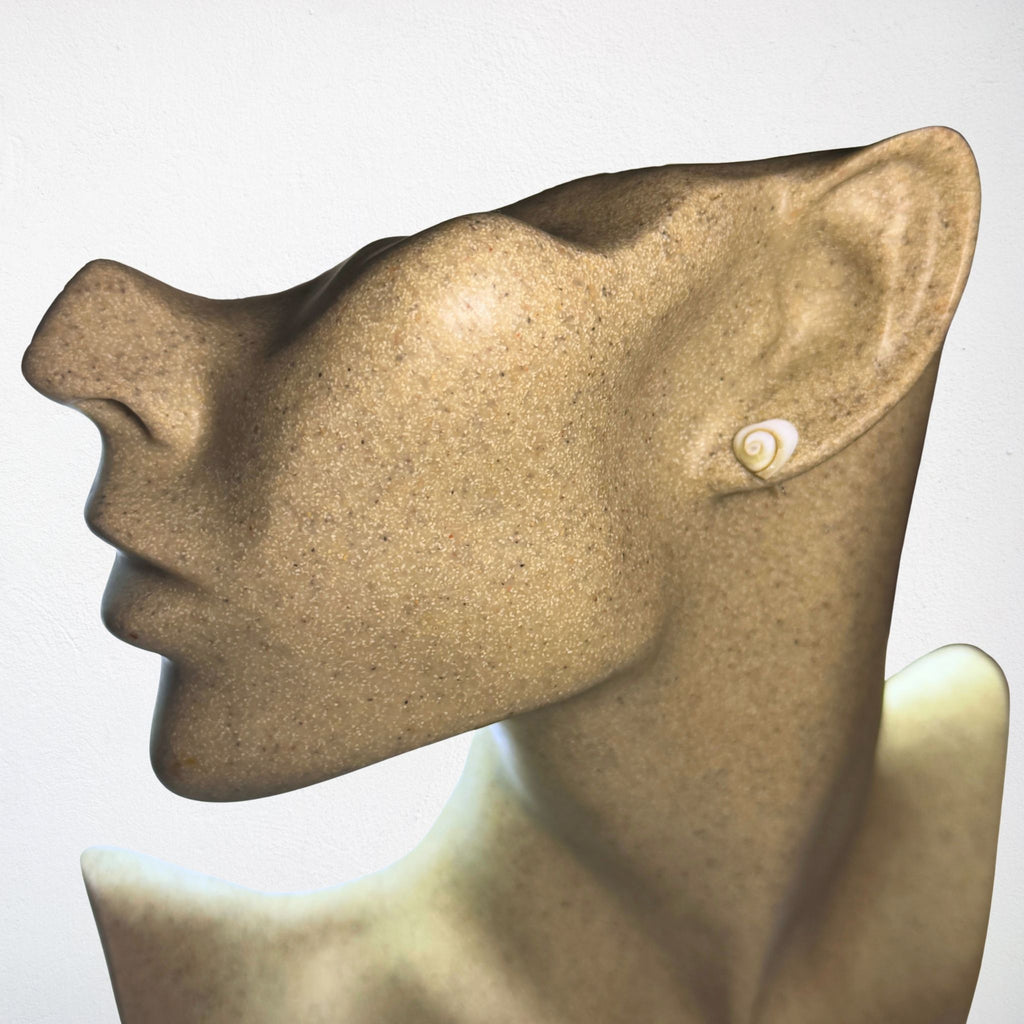 Boucles d'oreilles puces - Œil de Sainte Lucie Argent 925 - Cœurs 8 mm