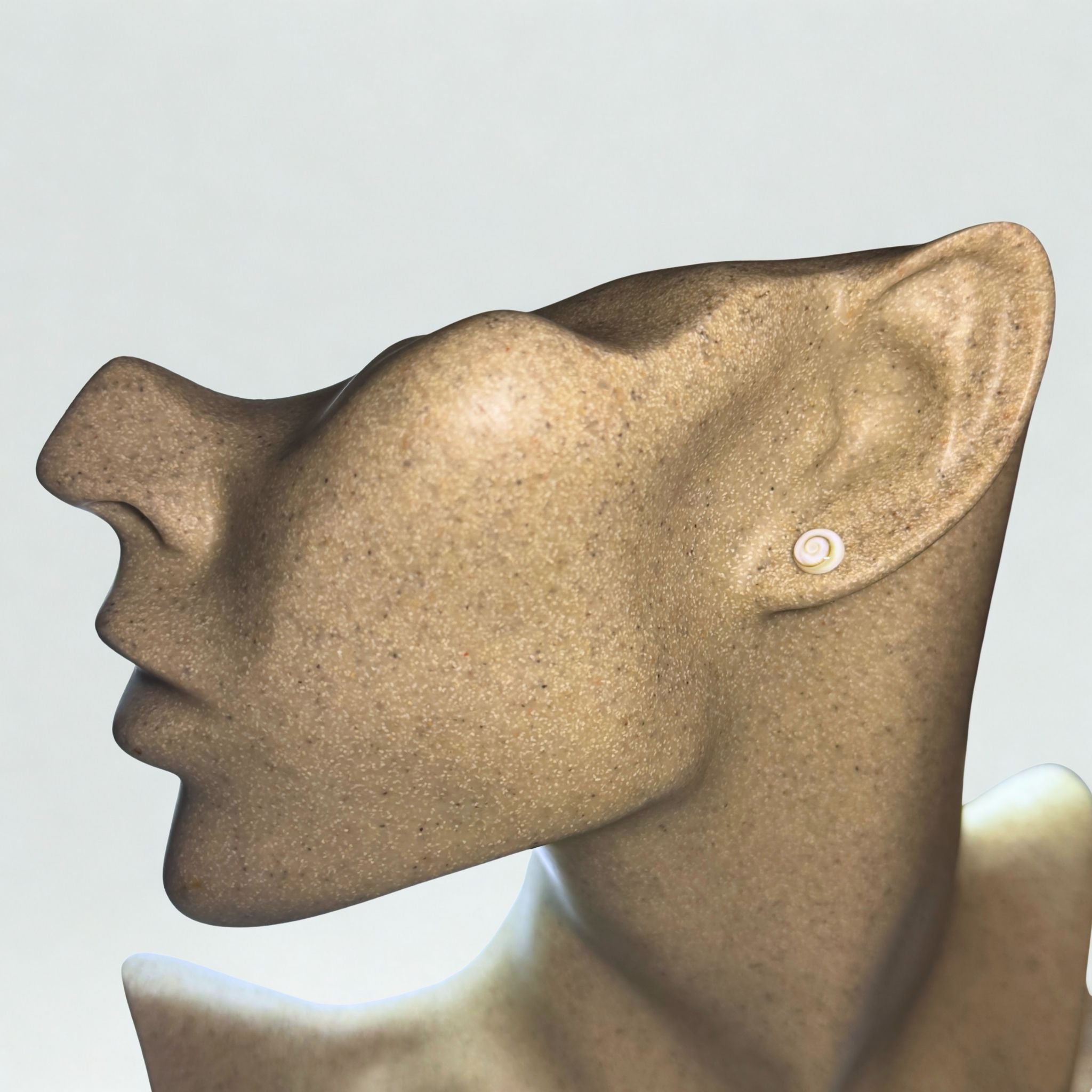 Boucles d'oreilles puces - Œil de Sainte Lucie Argent 925 - Rond 6 mm