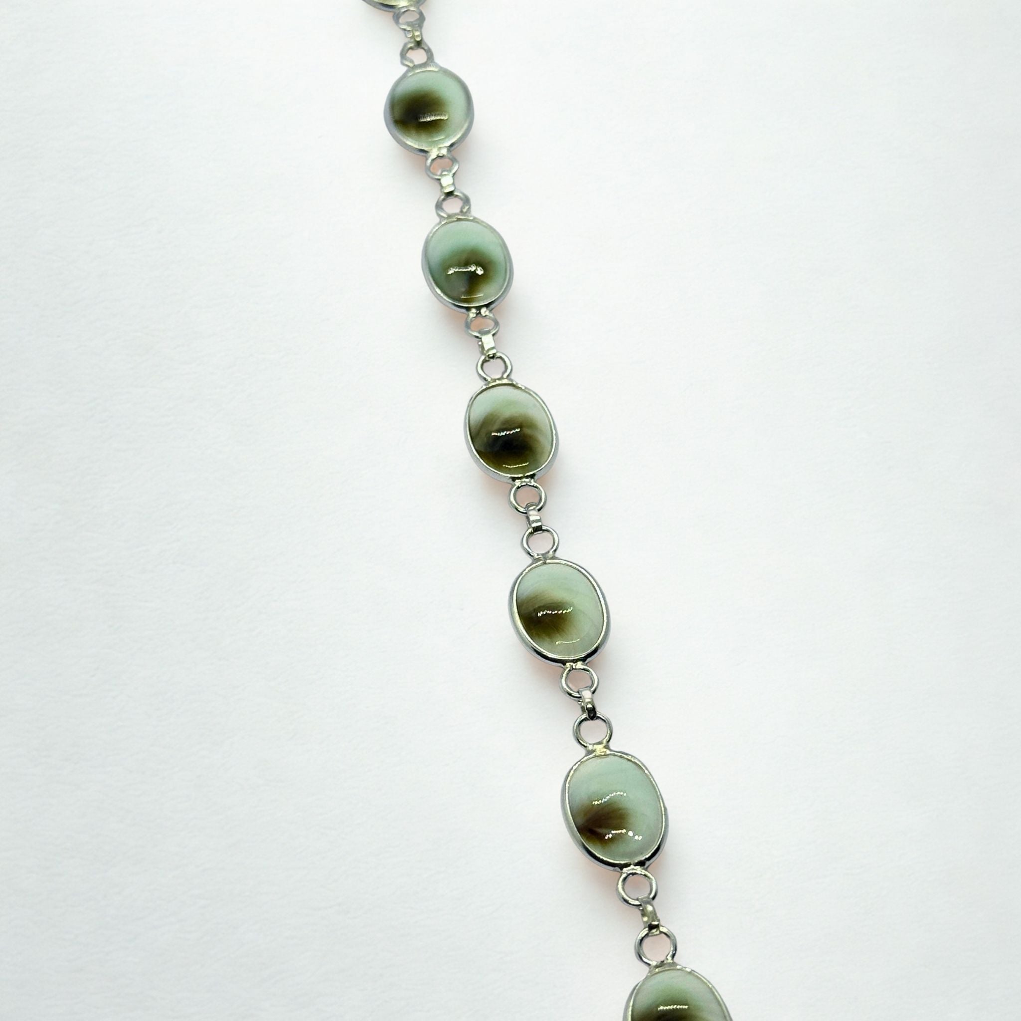 Bracelet Assemblé - Œil de Sainte Lucie Argent 925 - Ovale 14 mm