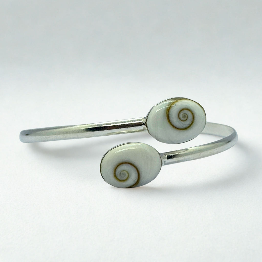 Bracelet Jonc - Œil de Sainte Lucie Argent 925 - Ovale 13 mm Précieuse Lucie