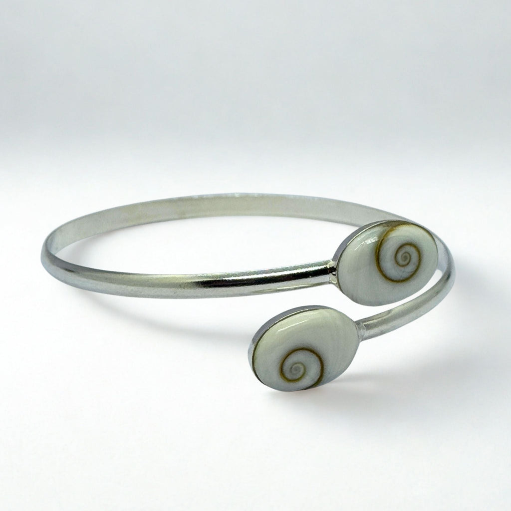 Bracelet Jonc - Œil de Sainte Lucie Argent 925 - Ovale 13 mm Précieuse Lucie