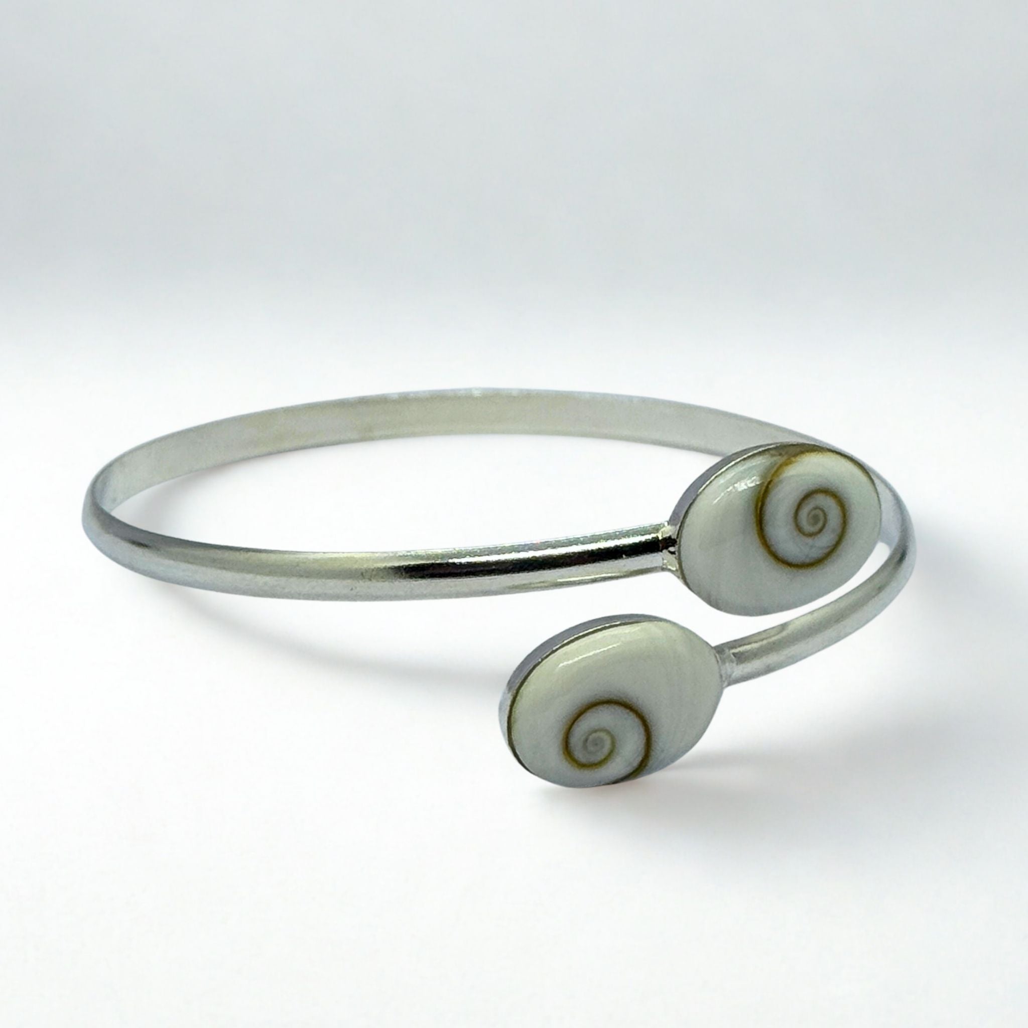 Bracelet Jonc - Œil de Sainte Lucie Argent 925 - Ovale 13 mm Précieuse Lucie