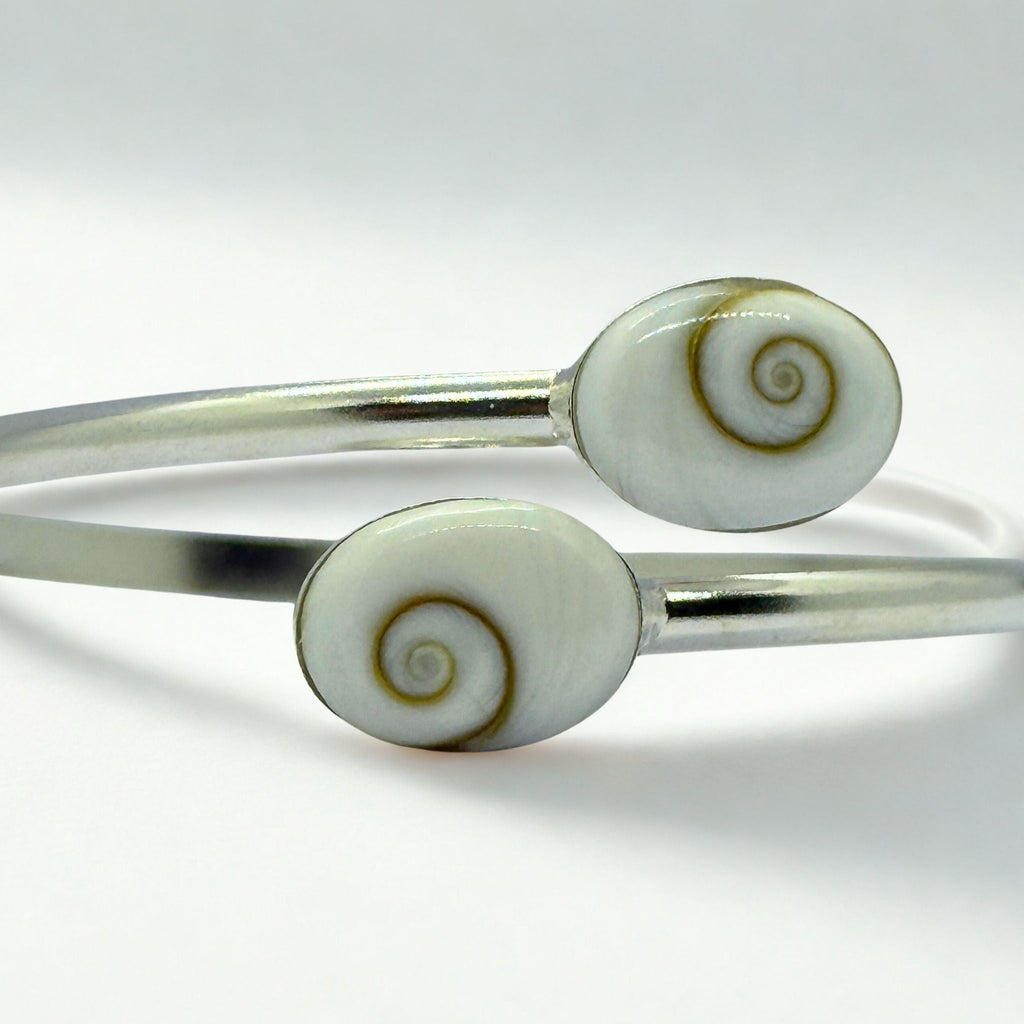 Bracelet Jonc - Œil de Sainte Lucie Argent 925 - Ovale 13 mm Précieuse Lucie