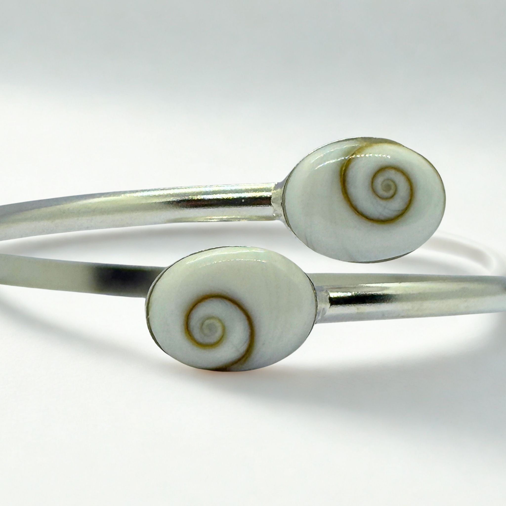 Bracelet Jonc - Œil de Sainte Lucie Argent 925 - Ovale 13 mm Précieuse Lucie