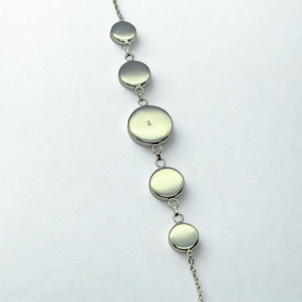 Bracelet Chaîne maille forçat - Cinq Œil de Sainte Lucie Argent 925