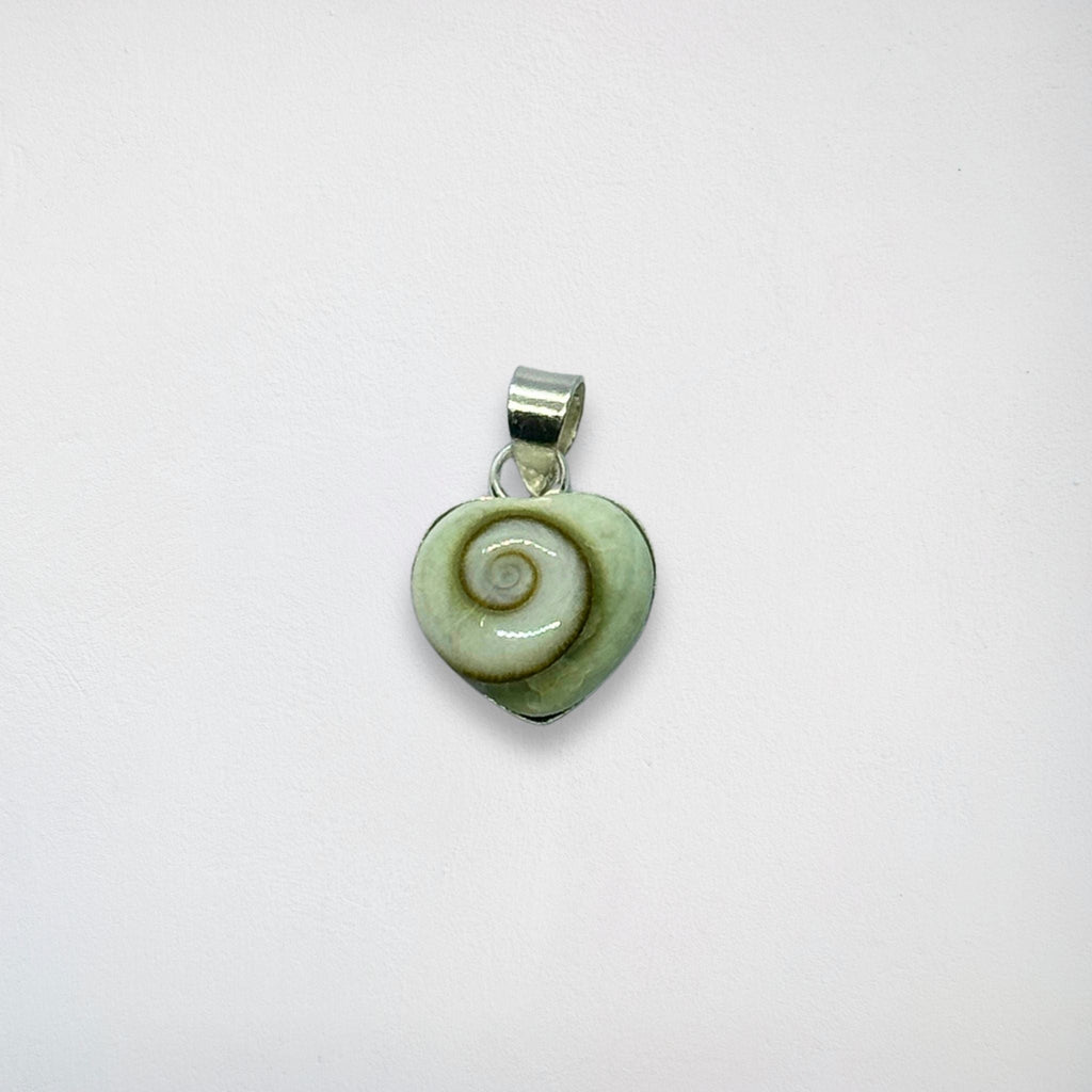 Pendentif Cœur - Œil de Sainte Lucie Argent 925 - 10 mm Dos fermé Précieuse Lucie