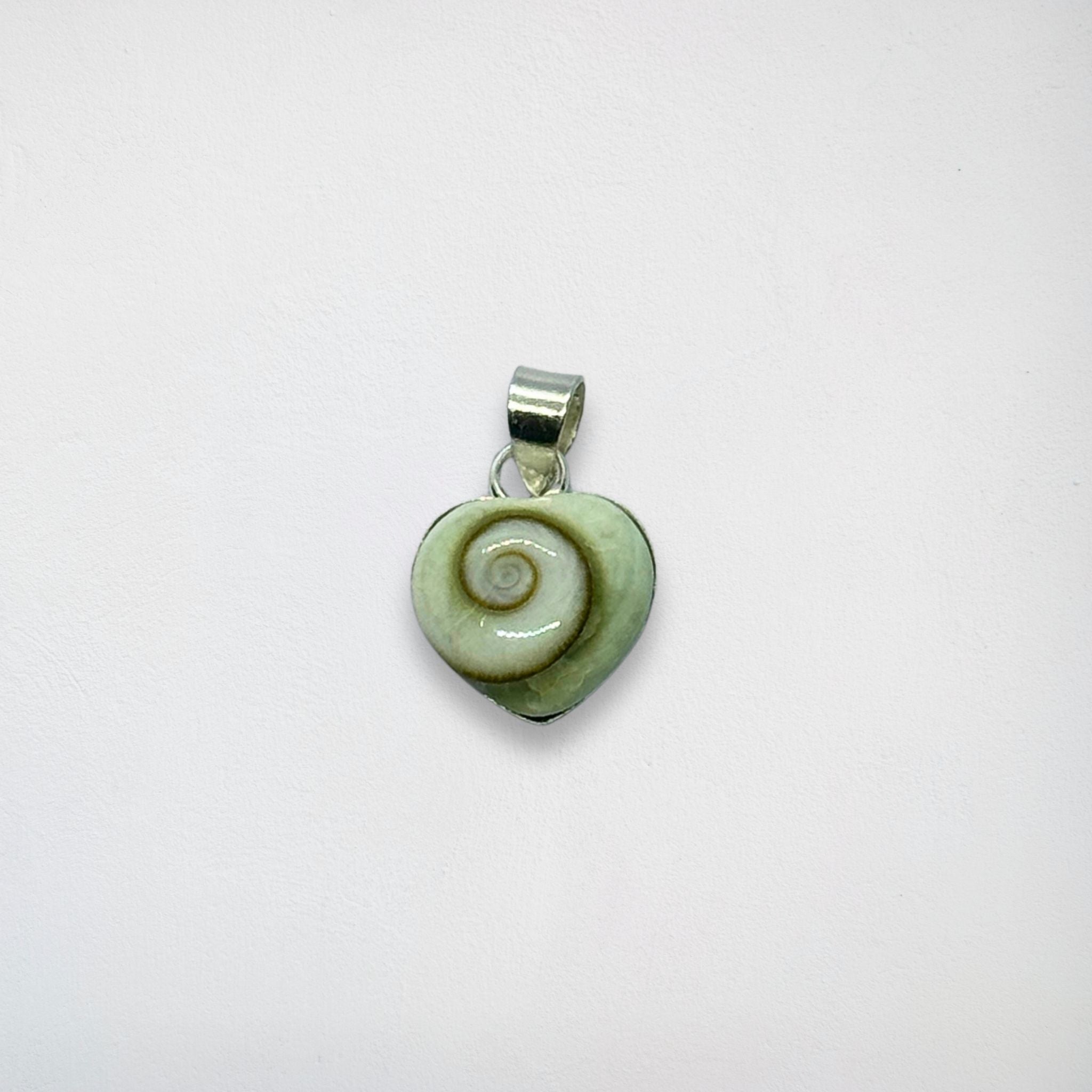 Pendentif Cœur - Œil de Sainte Lucie Argent 925 - 10 mm Dos fermé Précieuse Lucie