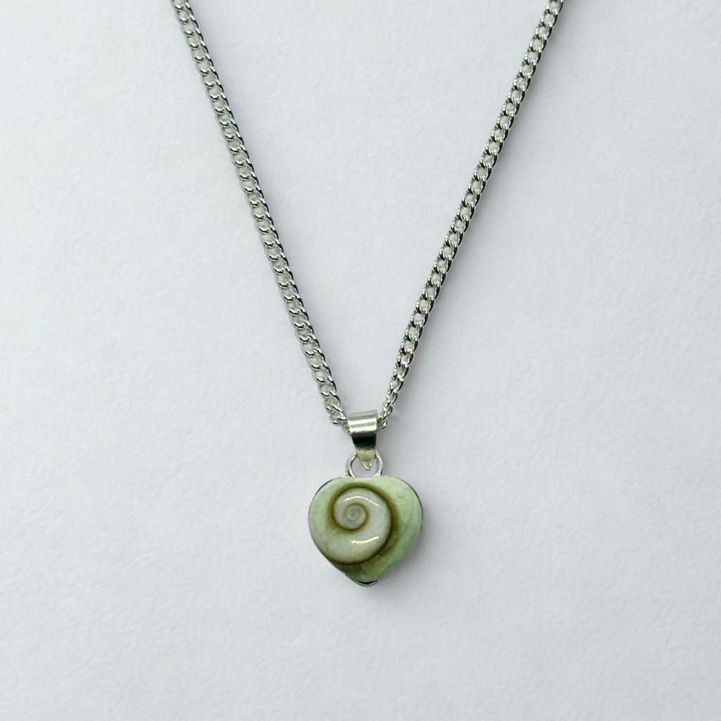 Pendentif Cœur - Œil de Sainte Lucie Argent 925 - 10 mm Dos fermé Précieuse Lucie