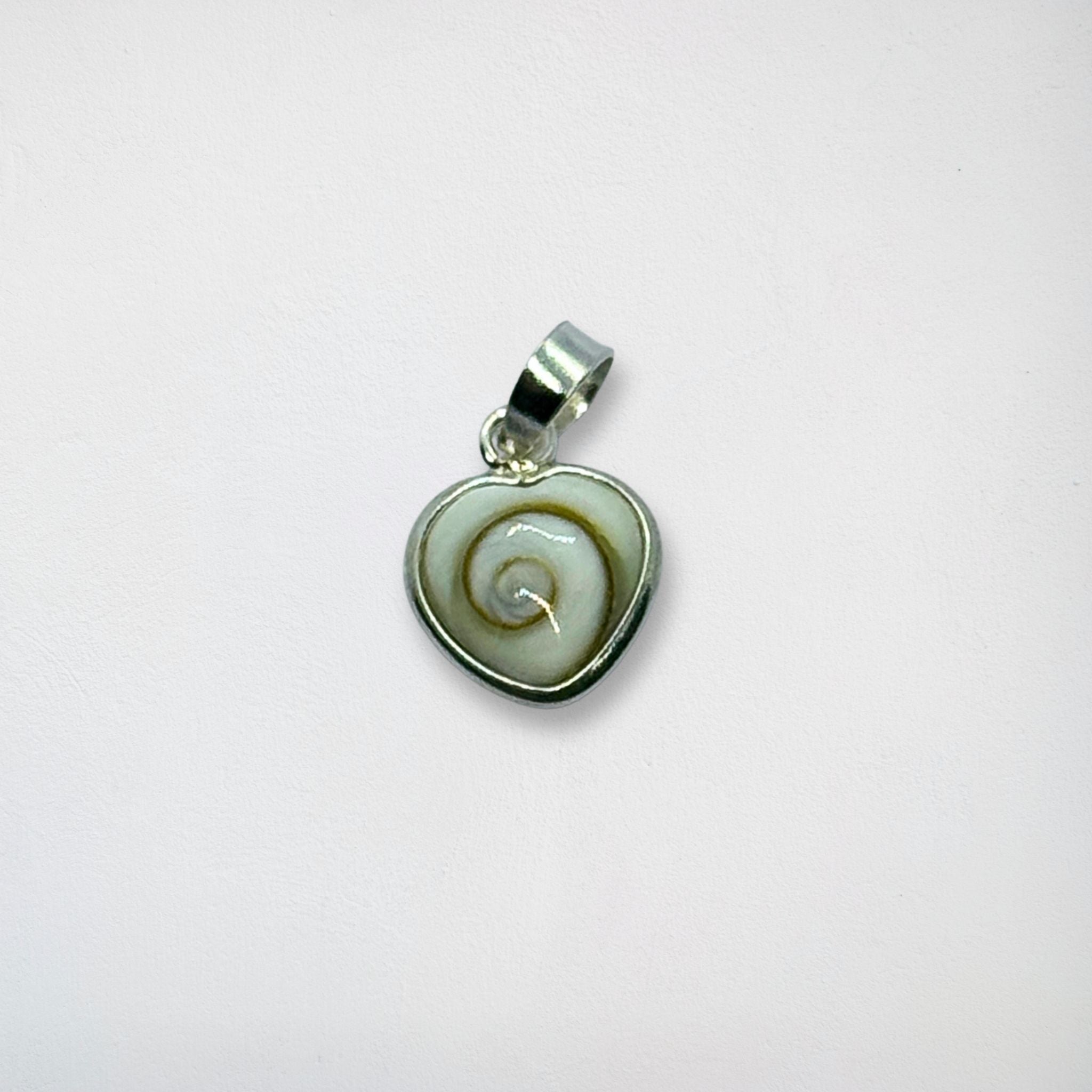 Pendentif Cœur - Œil de Sainte Lucie Argent 925 - 9 mm Dos ouvert Précieuse Lucie