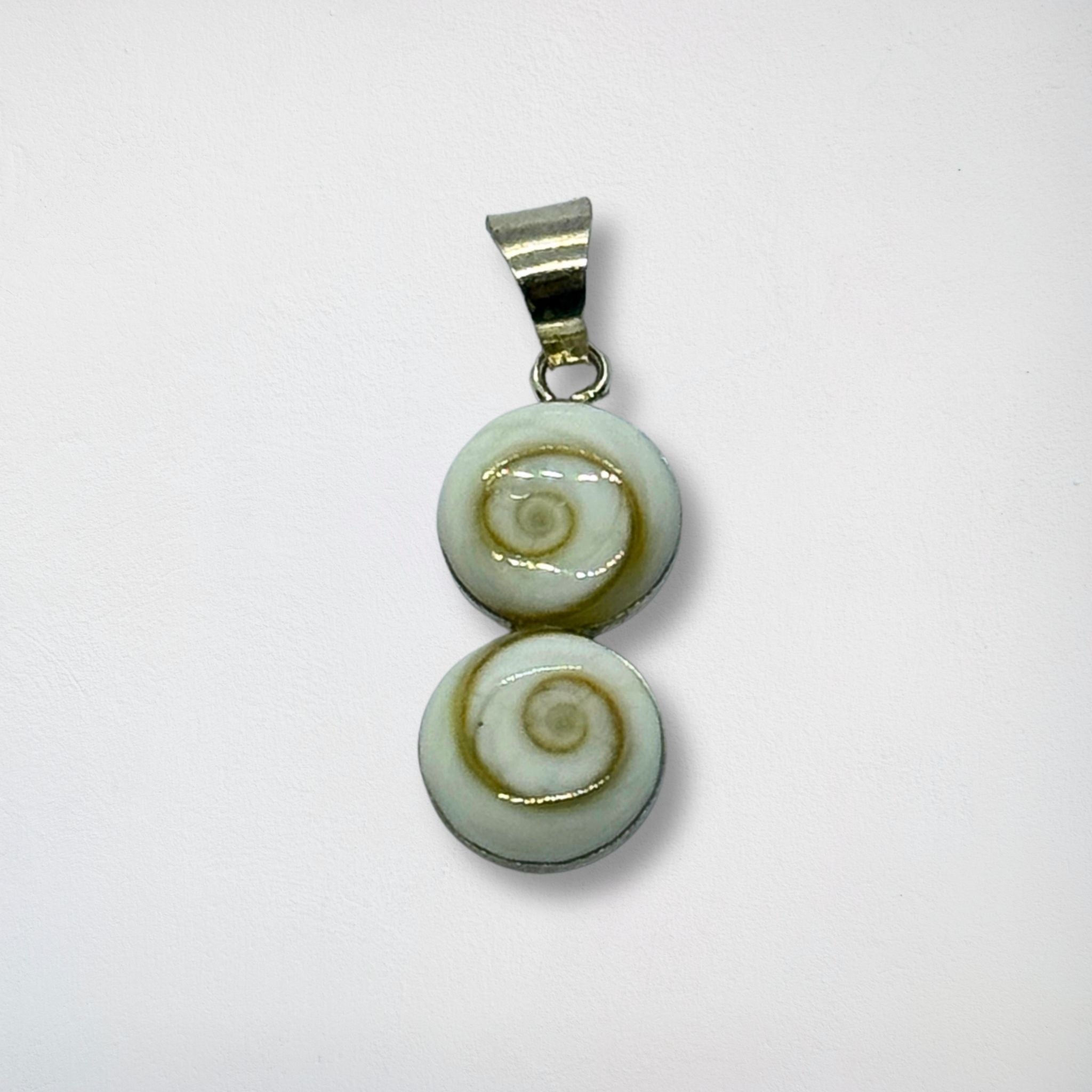 Pendentif Rond double - Œil de Sainte Lucie Argent 925 - 16 mm Dos fermé Précieuse Lucie