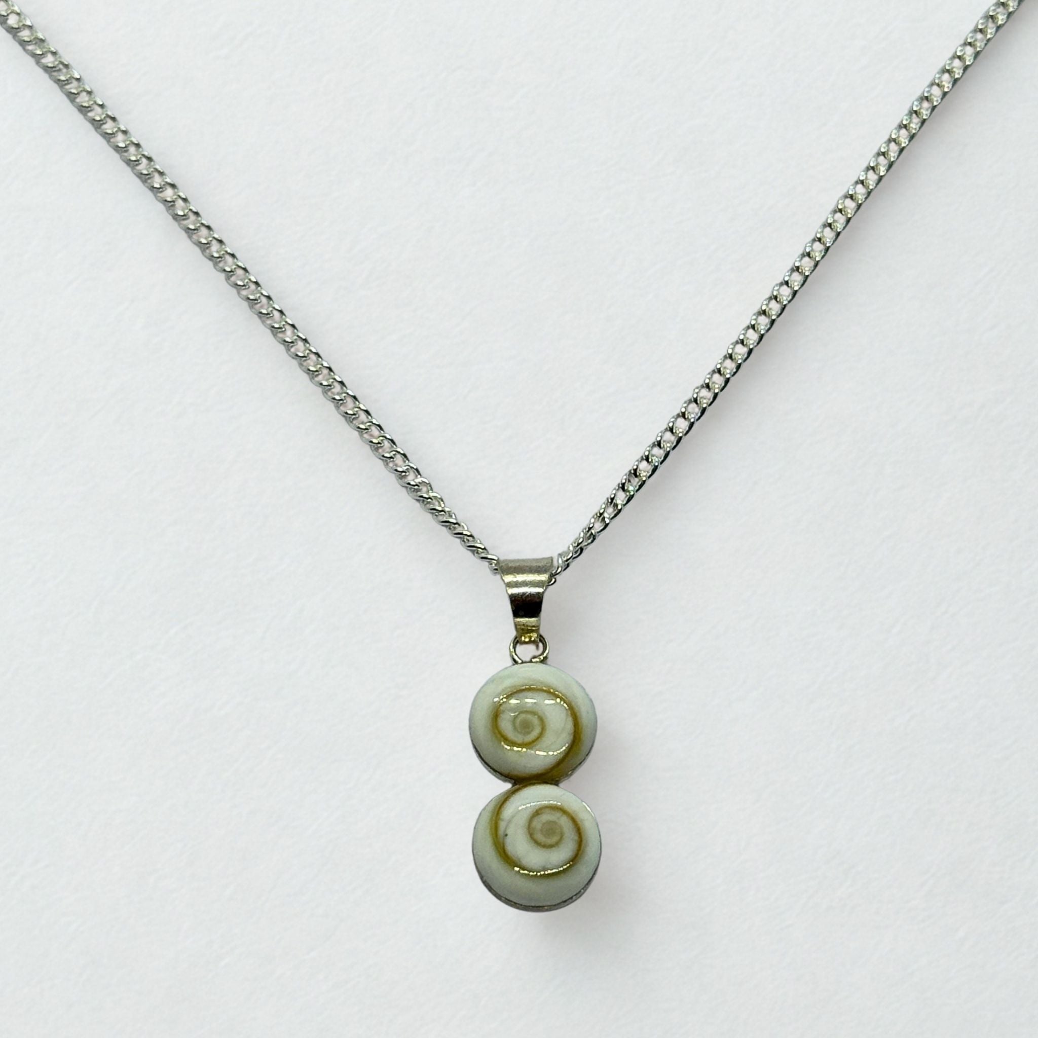 Pendentif Rond double - Œil de Sainte Lucie Argent 925 - 16 mm Dos fermé Précieuse Lucie