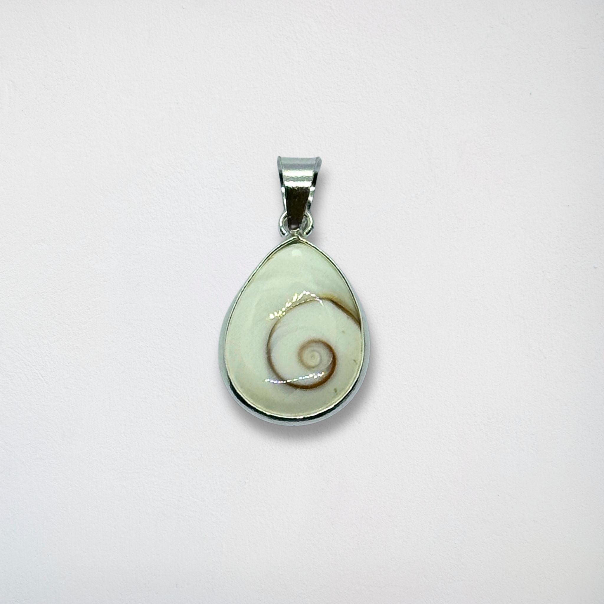 Pendentif Goutte - Œil de Sainte Lucie Argent 925 - 16 mm Dos ouvert Précieuse Lucie