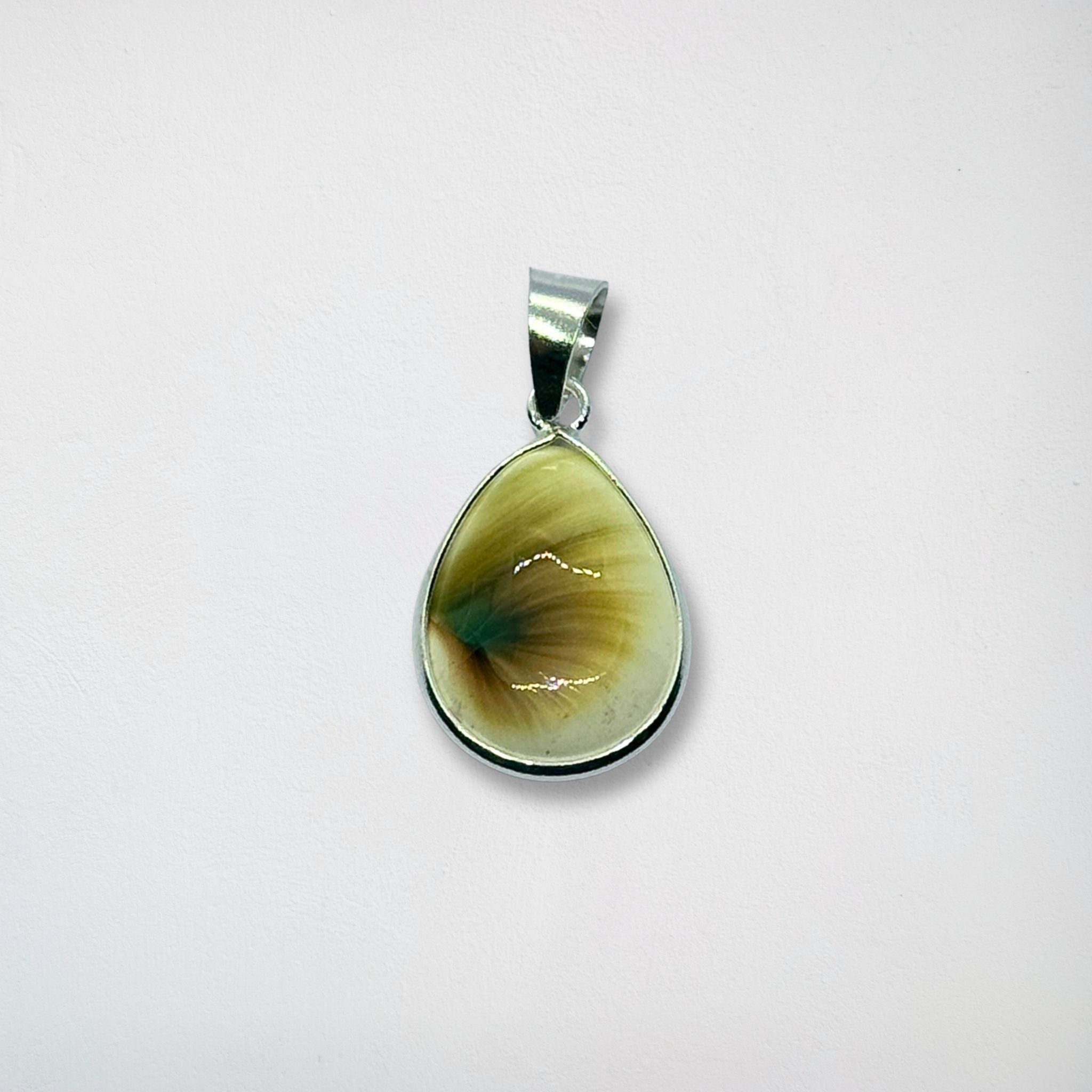 Pendentif Goutte - Œil de Sainte Lucie Argent 925 - 16 mm Dos ouvert Précieuse Lucie