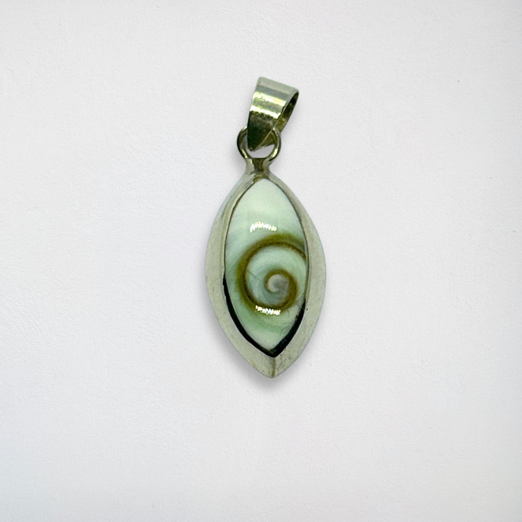 Pendentif Navette - Œil de Sainte Lucie Argent 925 - 15 mm Dos fermé Précieuse Lucie