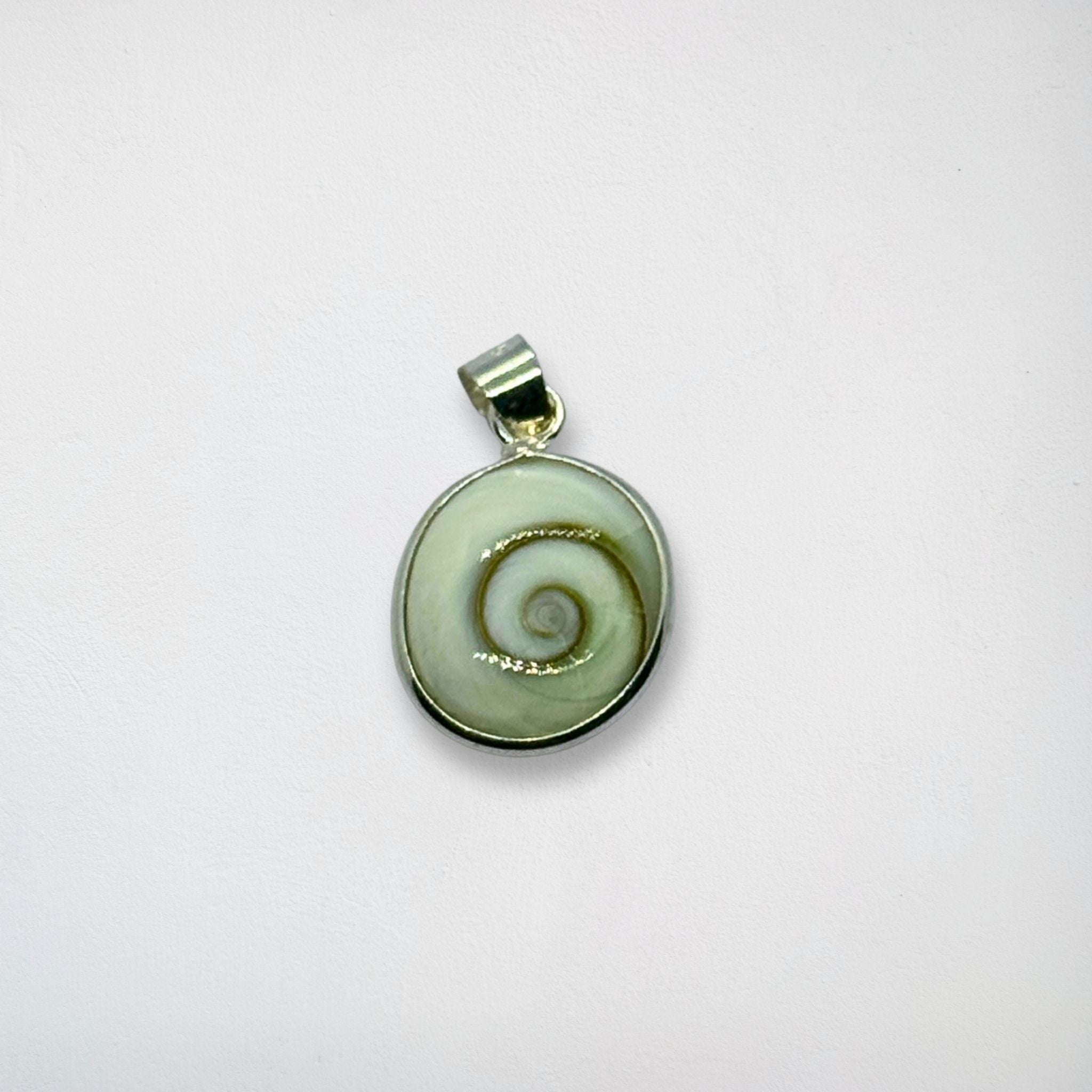 Pendentif Ovale - Œil de Sainte Lucie Argent 925 - 12 mm Dos ouvert Précieuse Lucie