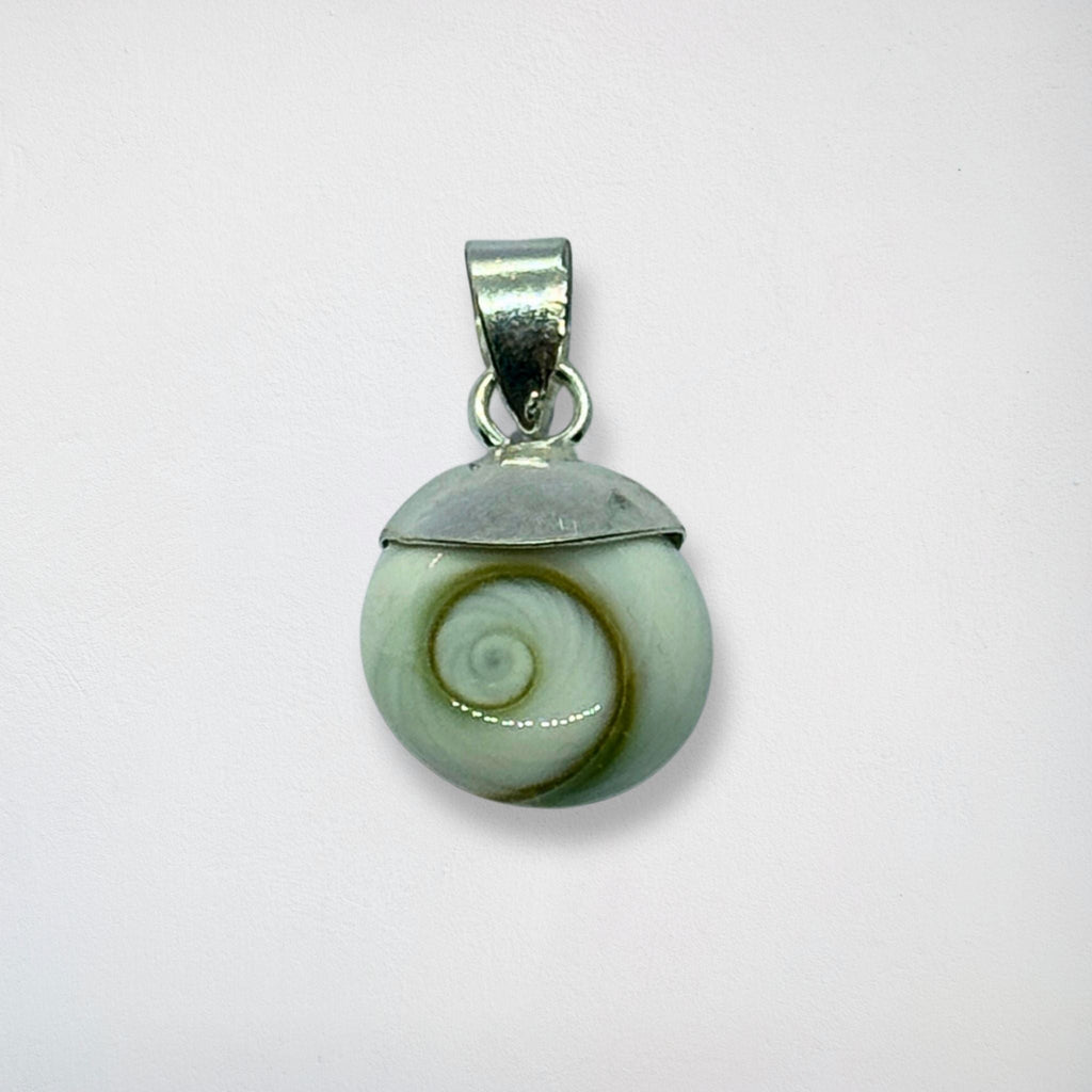 Pendentif Rond - Œil de Sainte Lucie - Chapeau Argent 925 - 10 mm Dos ouvert Précieuse Lucie