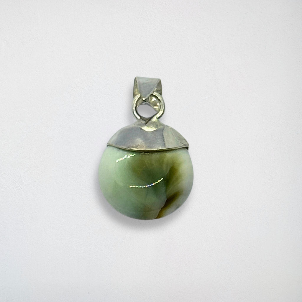 Pendentif Rond - Œil de Sainte Lucie - Chapeau Argent 925 - 10 mm Dos ouvert Précieuse Lucie