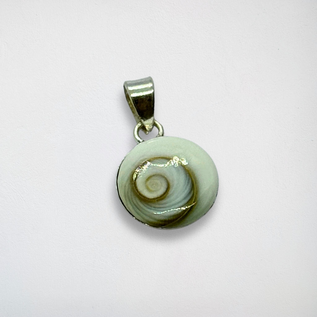 Pendentif Rond - Œil de Sainte Lucie Argent 925 - 10 mm Dos fermé Précieuse Lucie