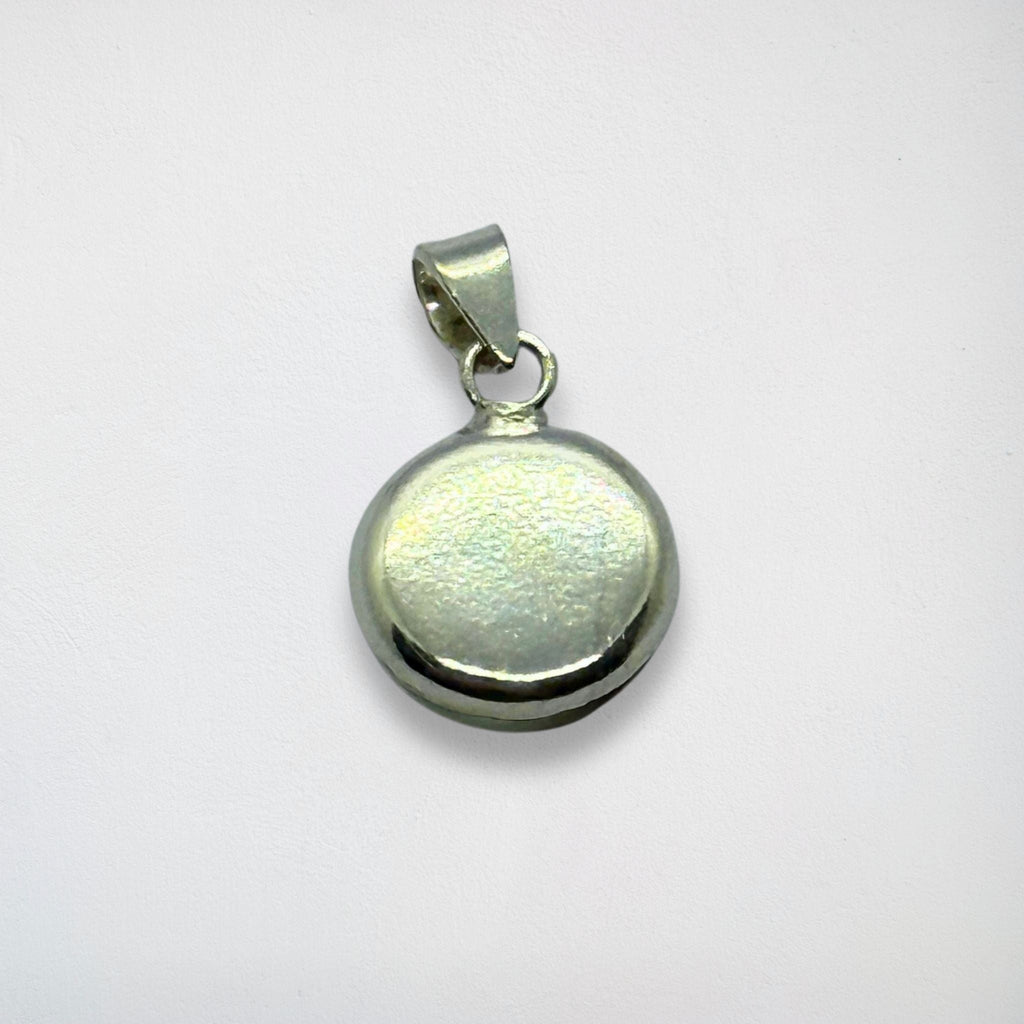 Pendentif Rond - Œil de Sainte Lucie Argent 925 - 10 mm Dos fermé Précieuse Lucie