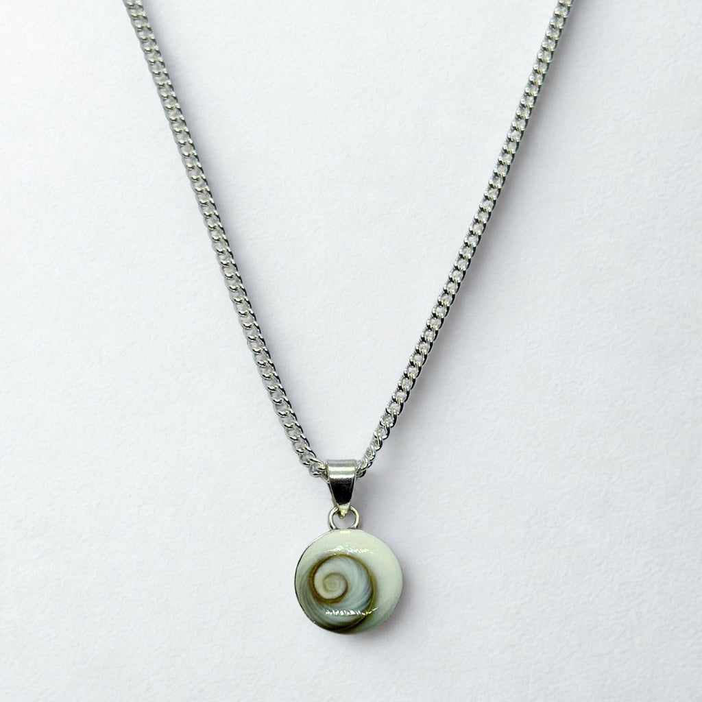 Pendentif Rond - Œil de Sainte Lucie Argent 925 - 10 mm Dos fermé Précieuse Lucie