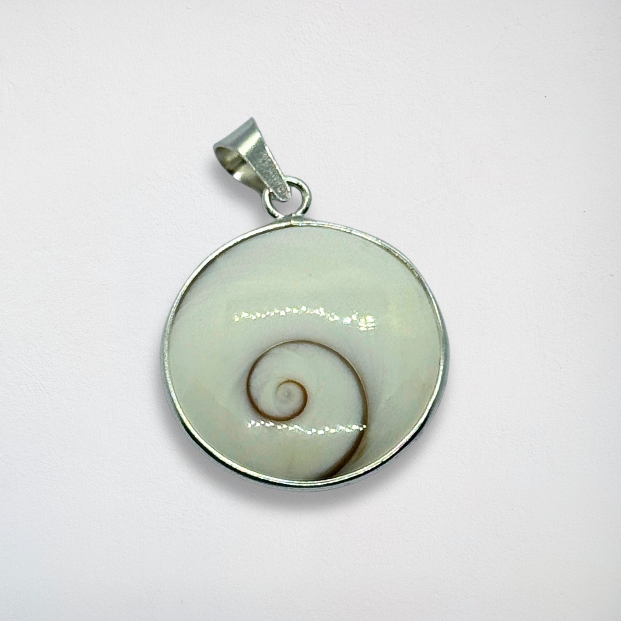 Pendentif Rond - Œil de Sainte Lucie Argent 925 - 23 mm Dos ouvert Précieuse Lucie