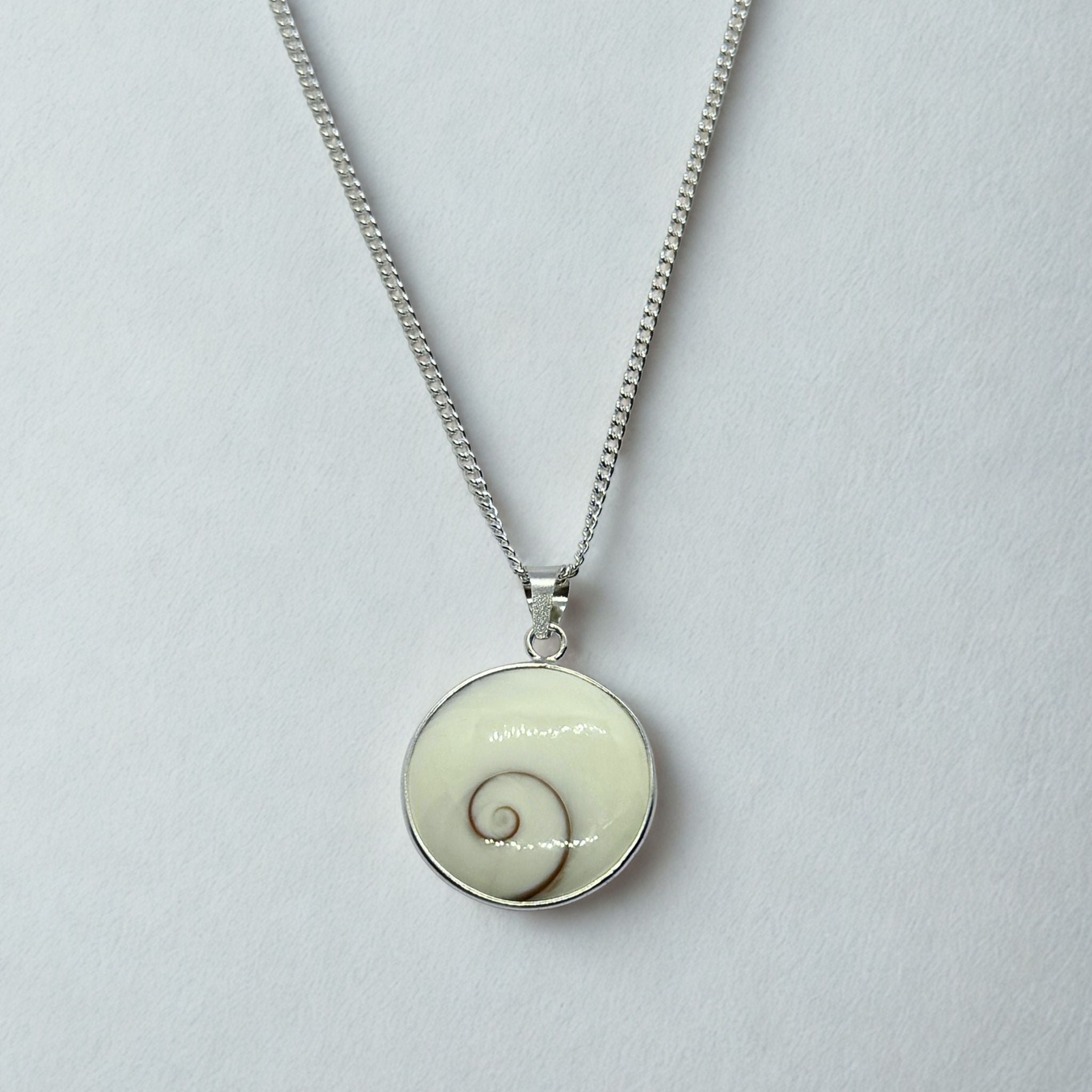 Pendentif Rond - Œil de Sainte Lucie Argent 925 - 23 mm Dos ouvert Précieuse Lucie