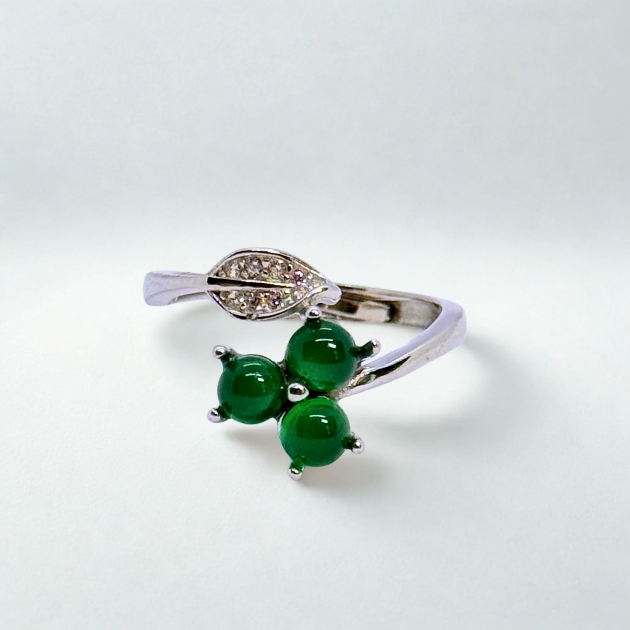 Bagues Fleurs - Chrysoprase AA+ Argent 925 - Rond 4 mm Précieuse Lucie