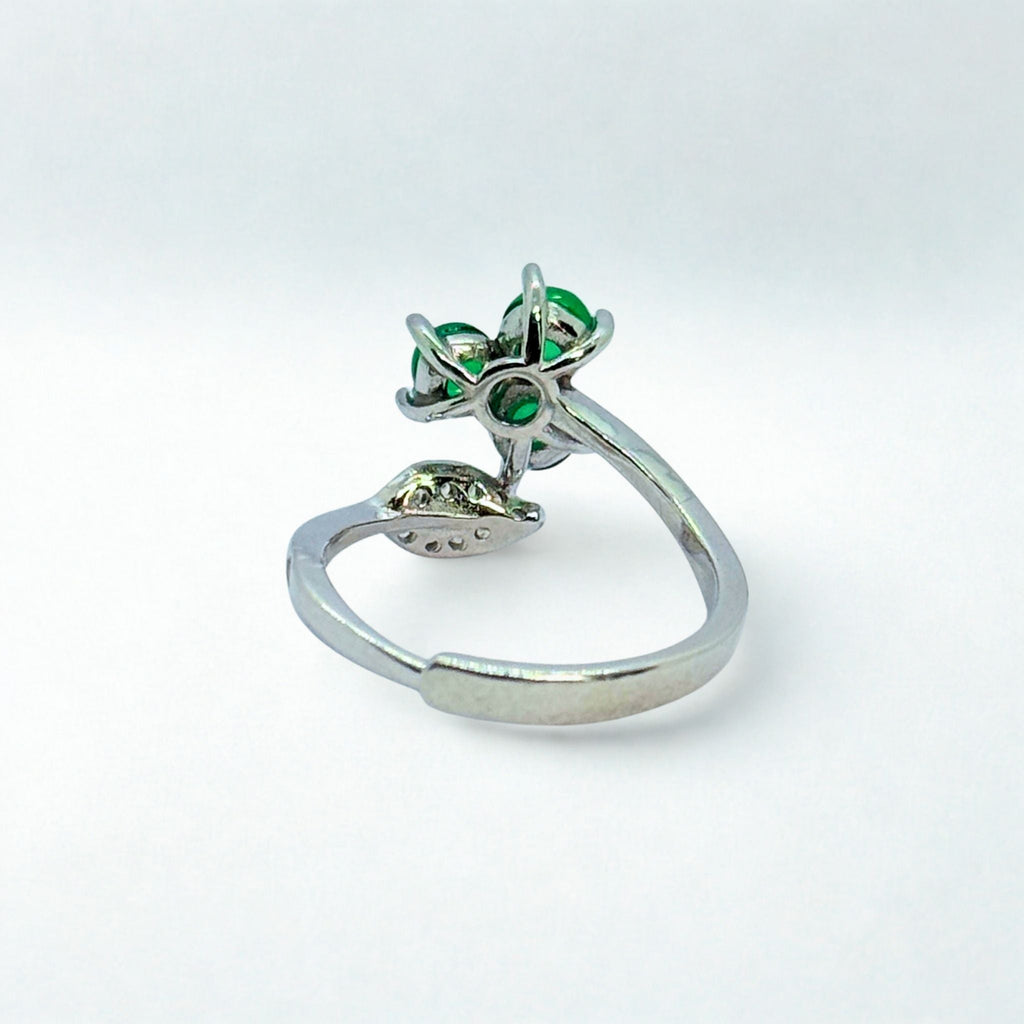 Bagues Fleurs - Chrysoprase AA+ Argent 925 - Rond 4 mm Précieuse Lucie