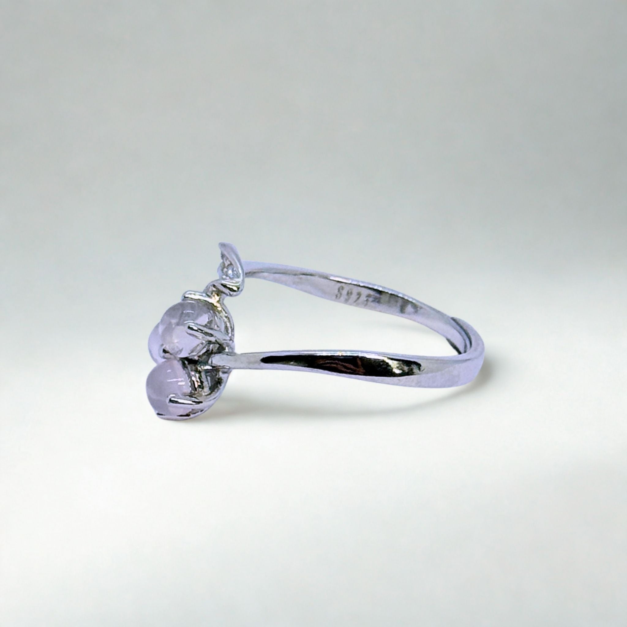 Bagues Fleurs - Quartz rose Madagascar AA+ Argent 925 - Rond 4 mm Précieuse Lucie