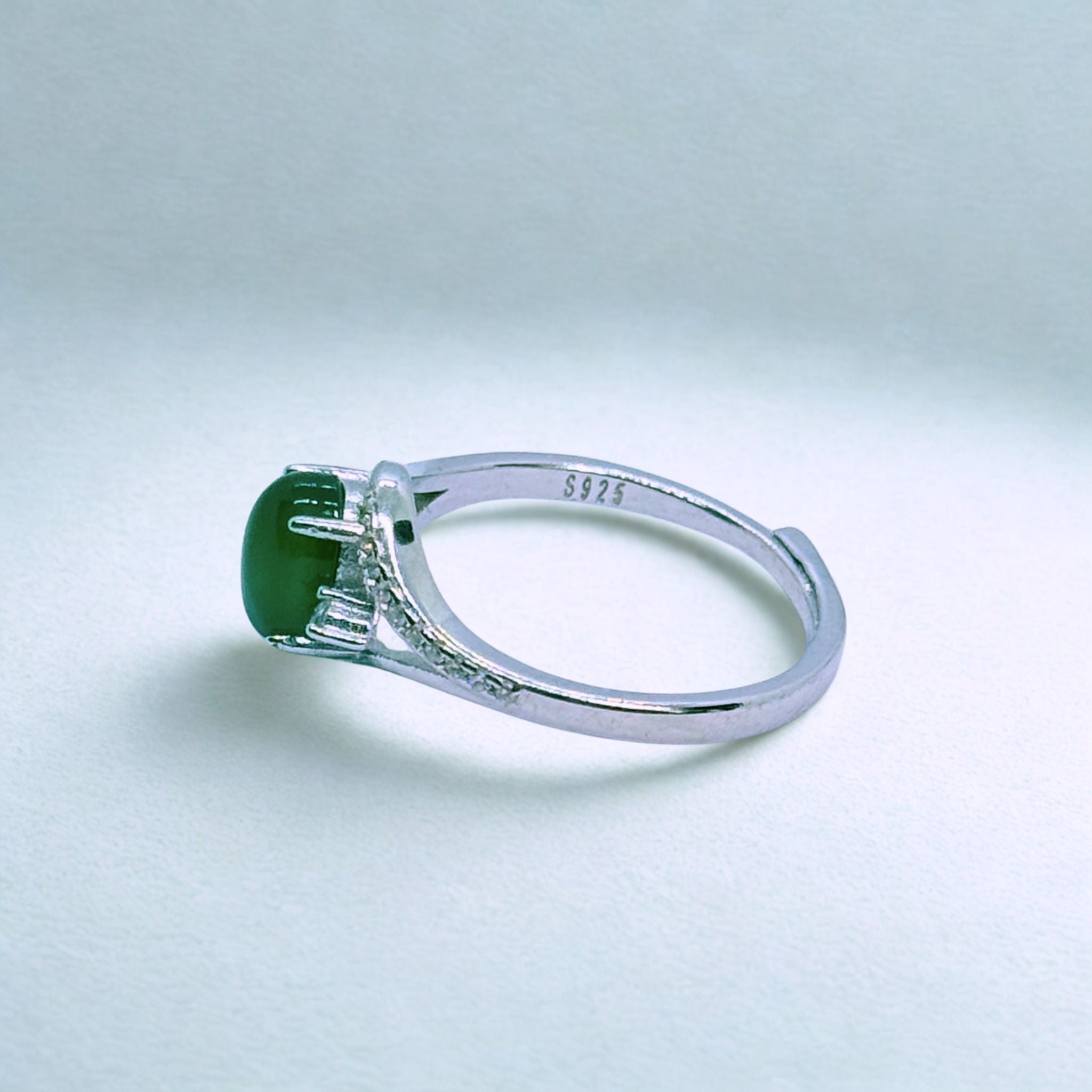 Bagues Solitaire Chrysoprase AA+ - Argent 925 - Ovale 10 mm Précieuse Lucie